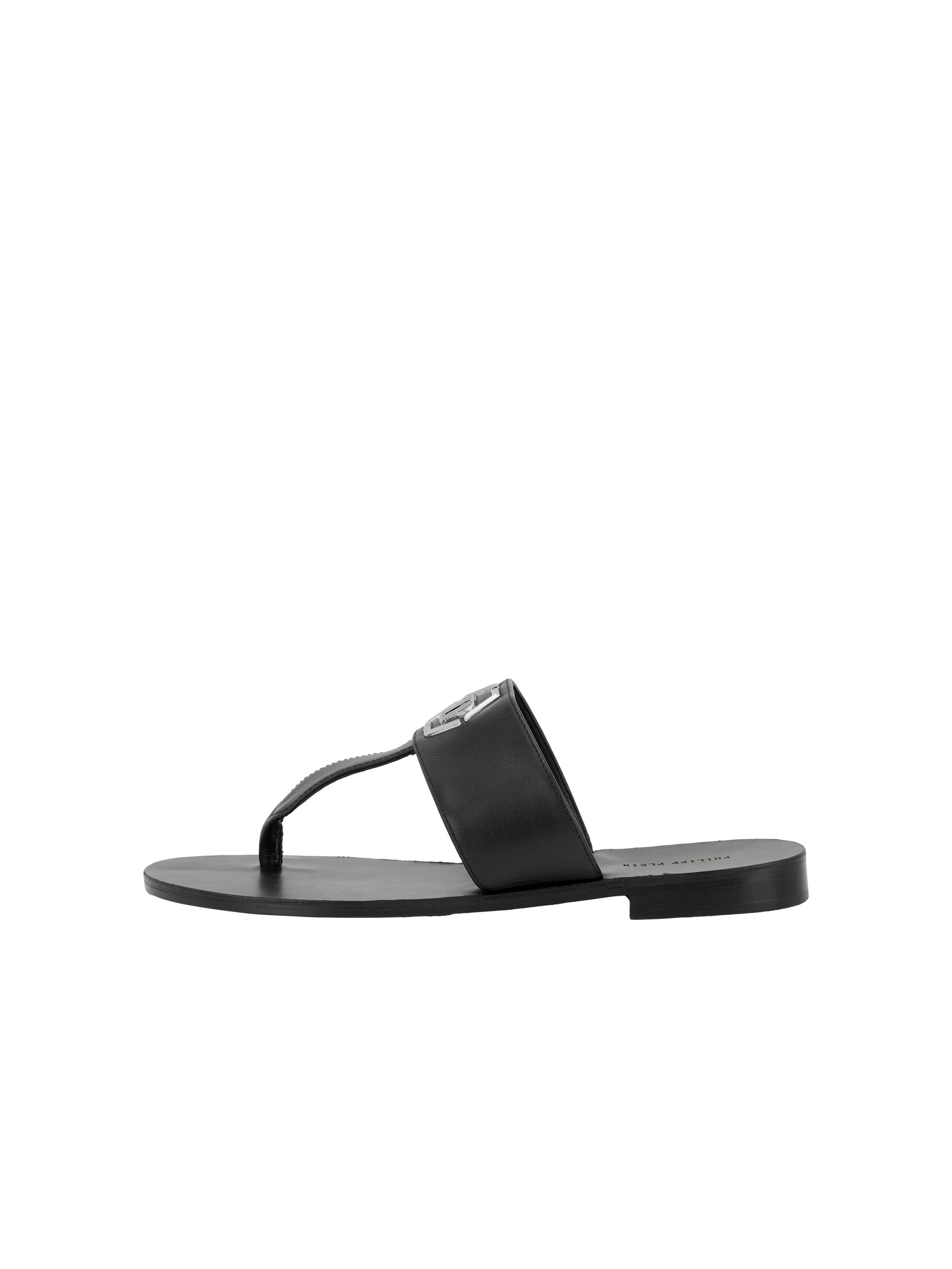 Leather Flat Sandals Hexagon