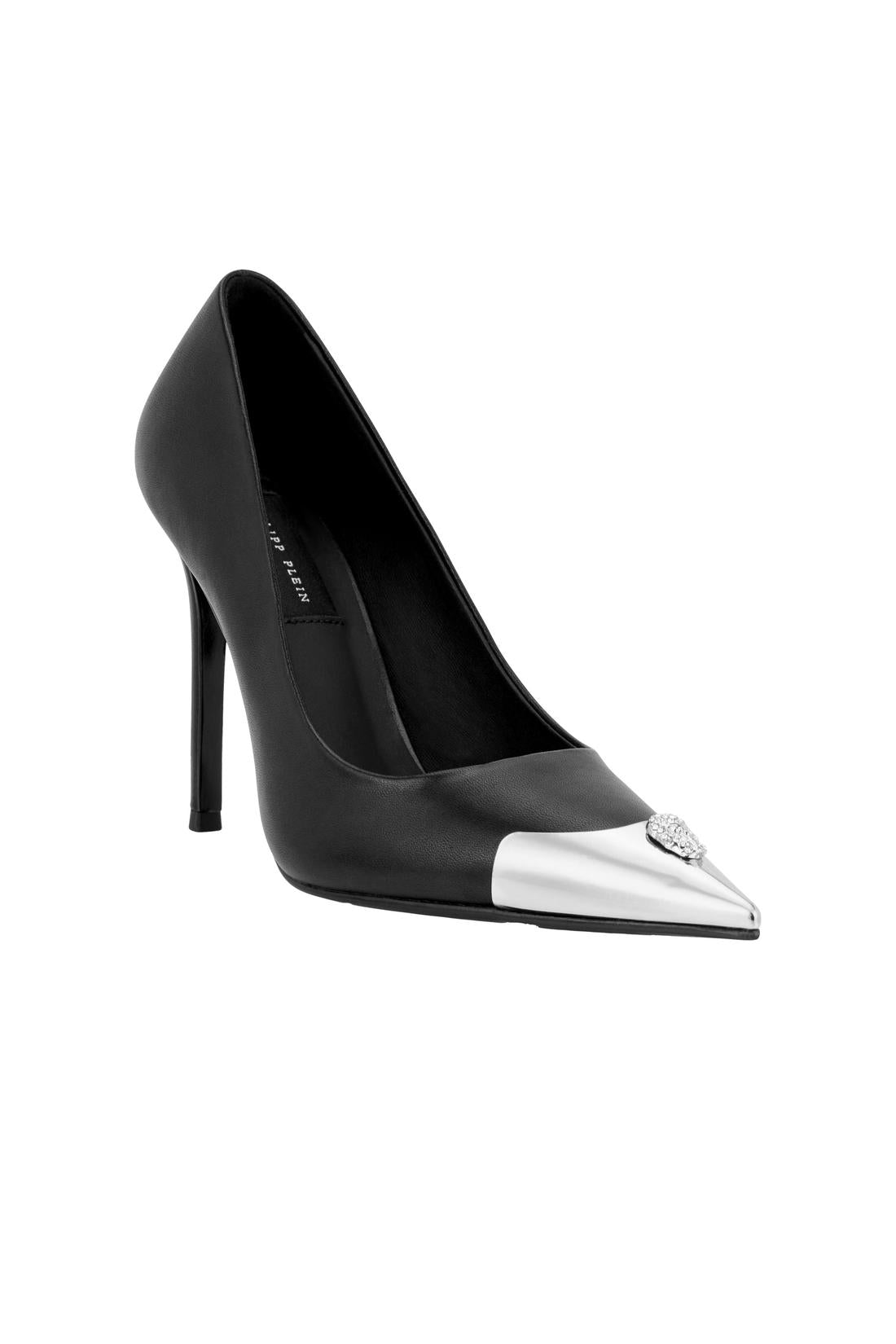 Philipp Plein Nappa Decollete Hi-Heels Pump H105 Skull Toe, Pumps