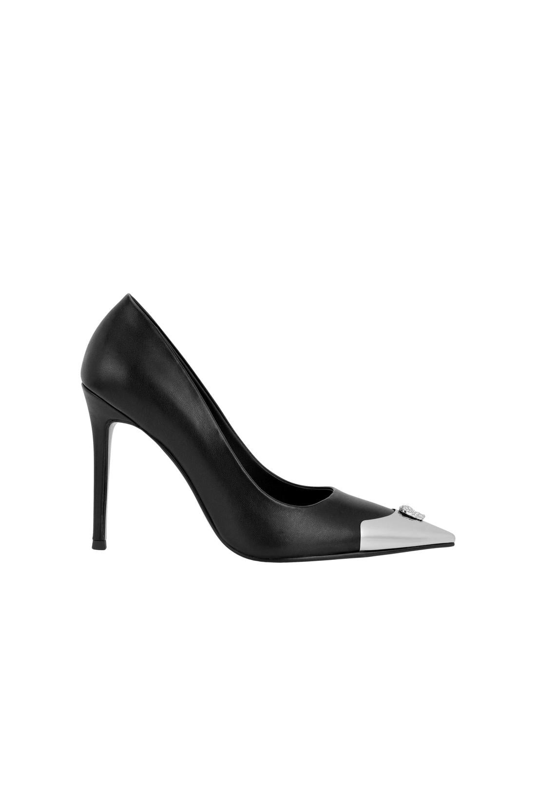 Philipp Plein Nappa Decollete Hi-Heels Pump H105 Skull Toe, Pumps