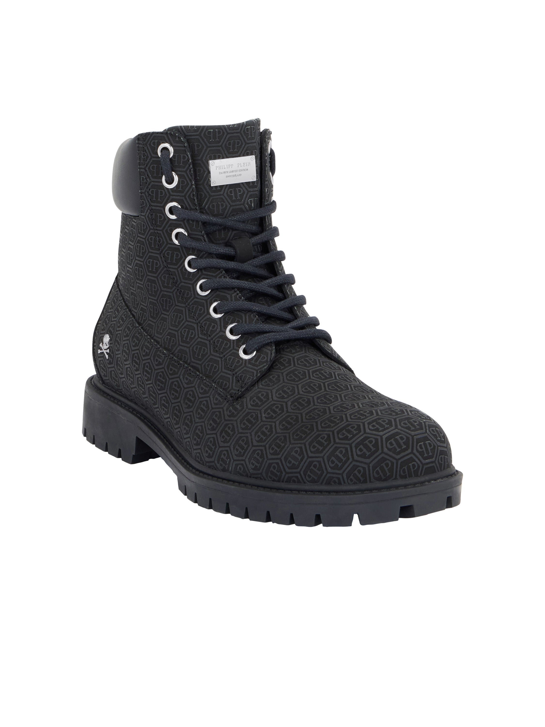 Nubuck Leather Mid Boots Monogram