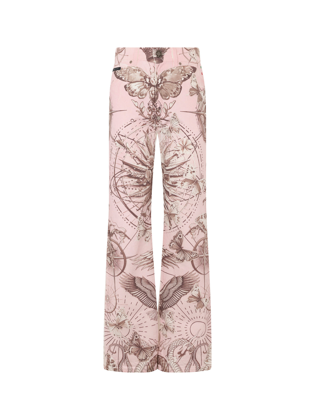 Straight Cut Jeans Butterfly Tattoo