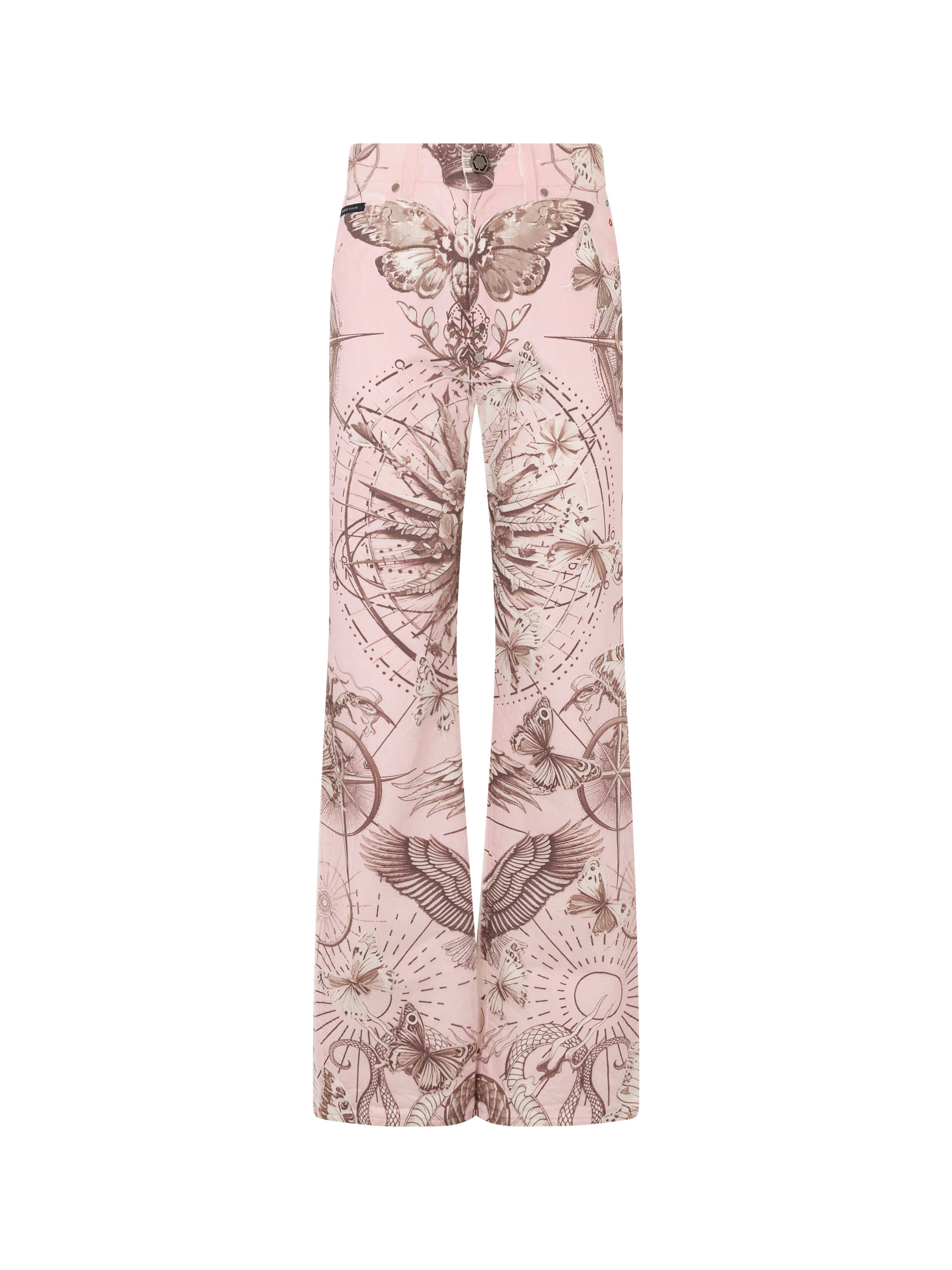 Straight Cut Jeans Butterfly Tattoo