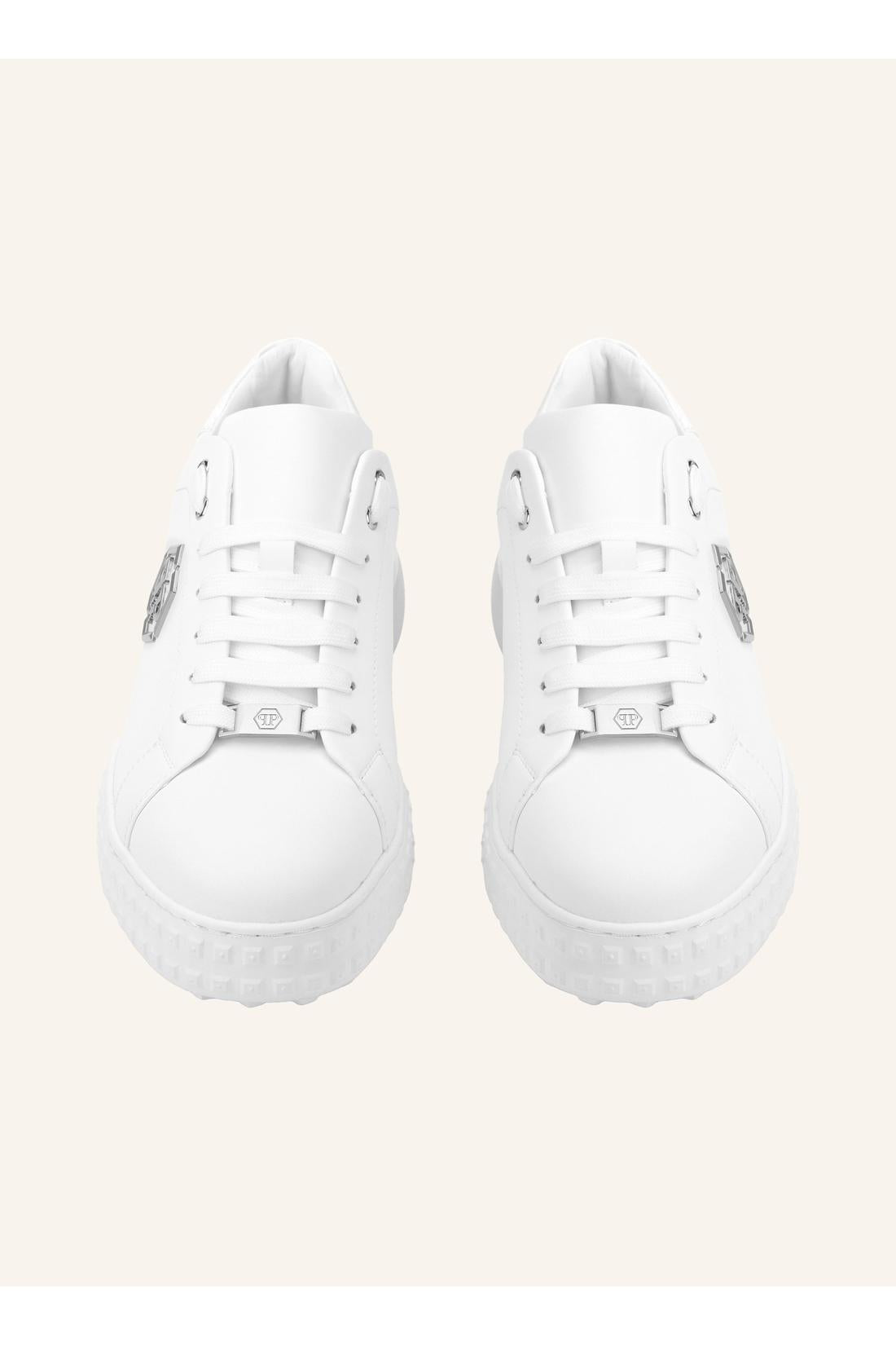 Philipp Plein Nappa Leather Low-Top Sneakers Hexagon, Schuhe