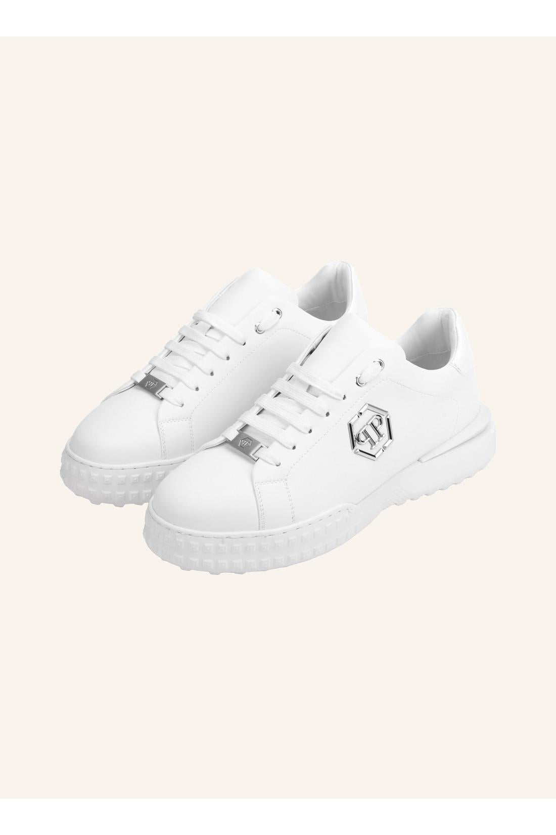 Philipp Plein Nappa Leather Low-Top Sneakers Hexagon, Schuhe