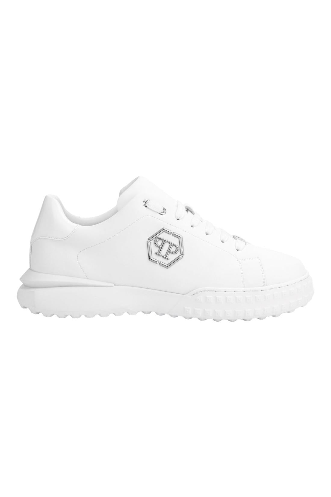 Philipp Plein Nappa Leather Low-Top Sneakers Hexagon, Schuhe