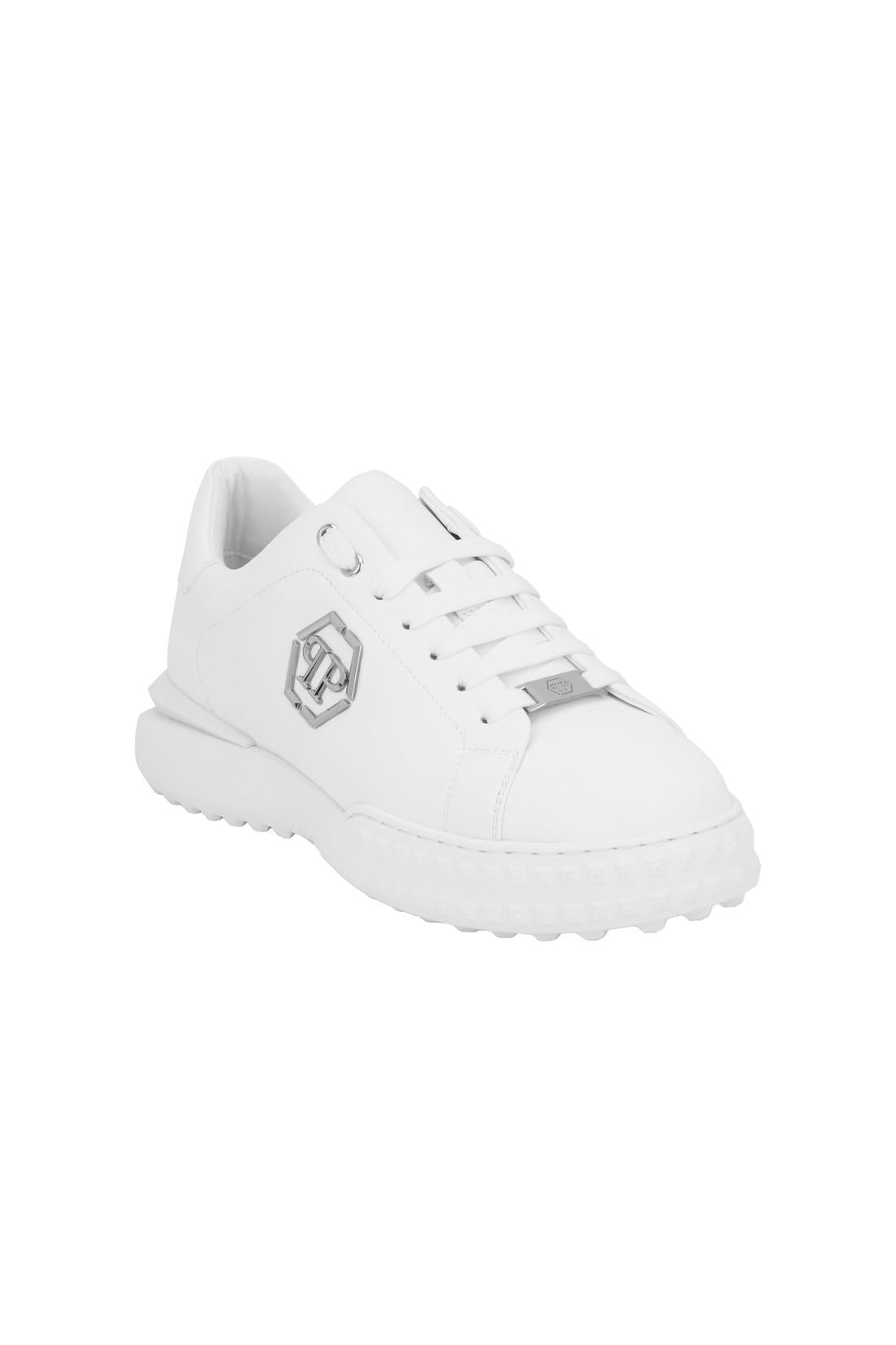 Philipp Plein Nappa Leather Low-Top Sneakers Hexagon, Schuhe