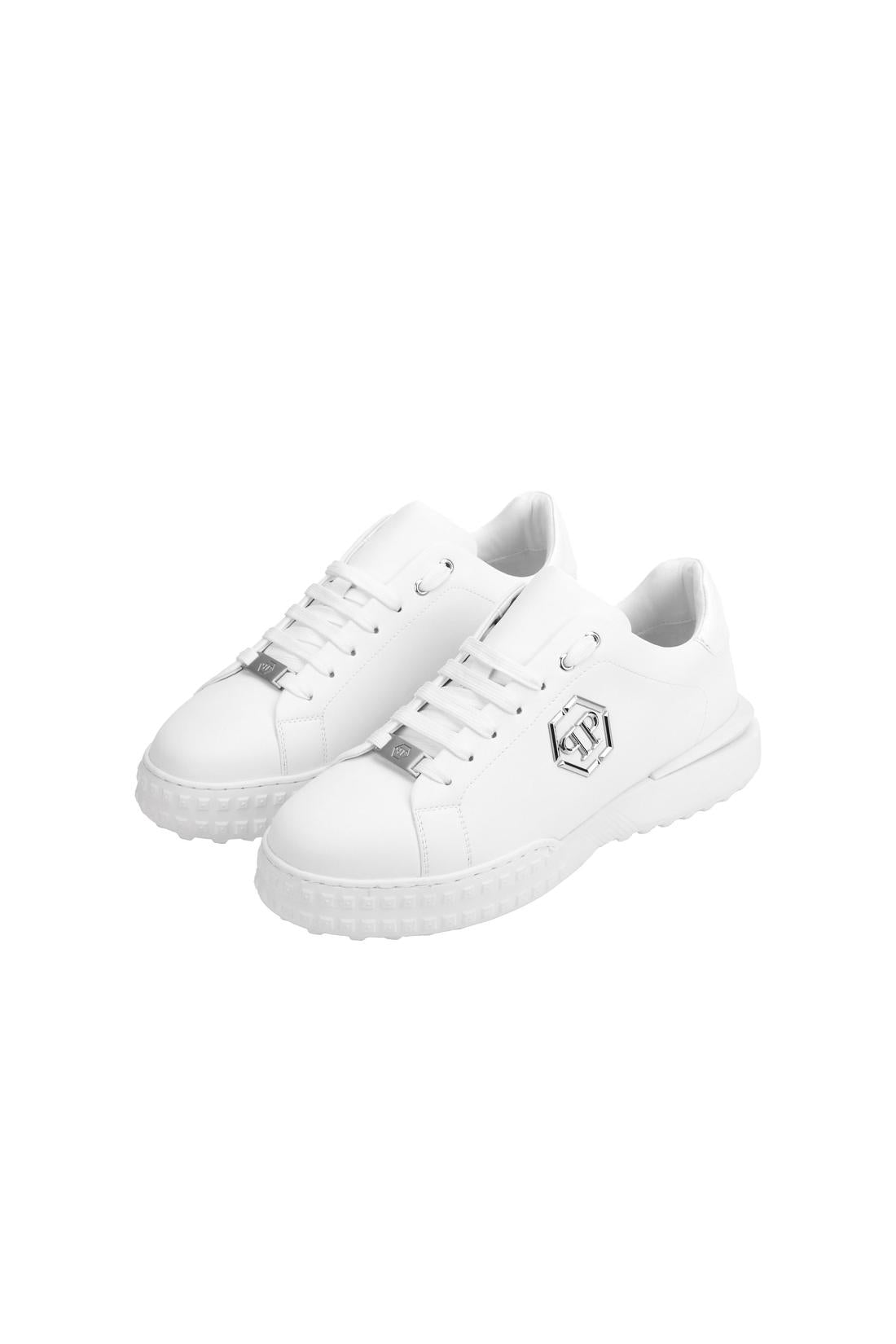 Philipp Plein Nappa Leather Low-Top Sneakers Hexagon, Schuhe