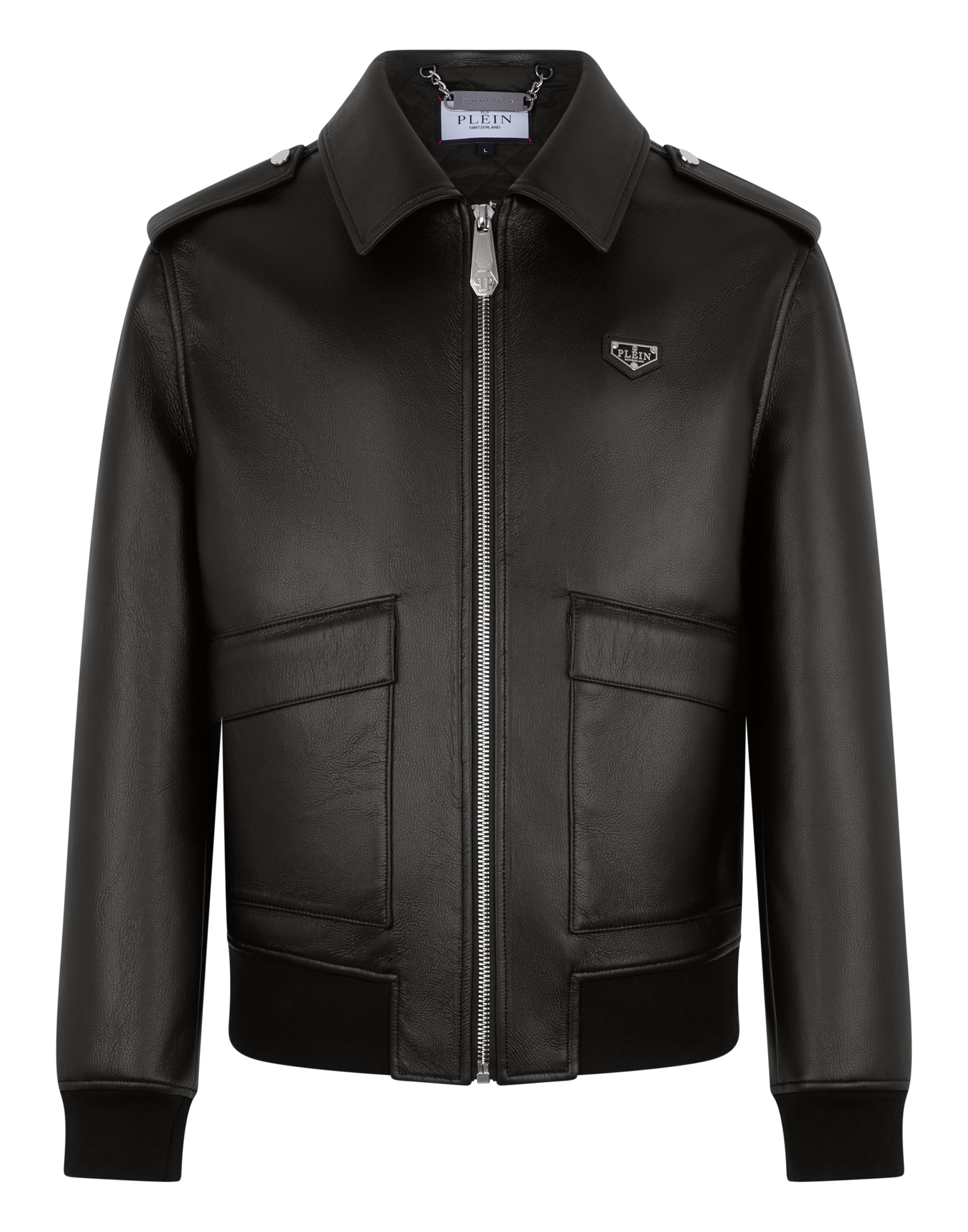 Eco Leather Aviator Jacket