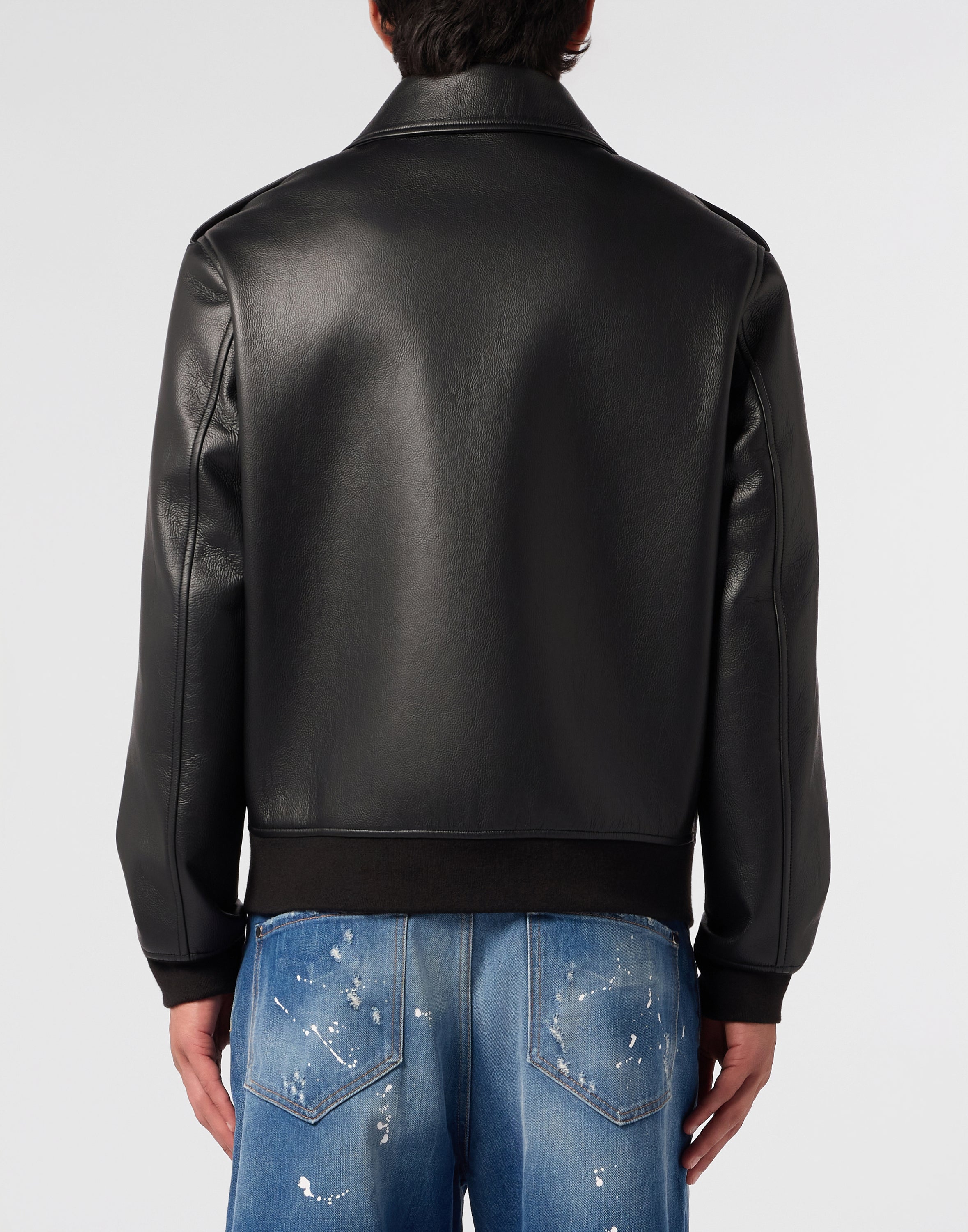 Eco Leather Aviator Jacket