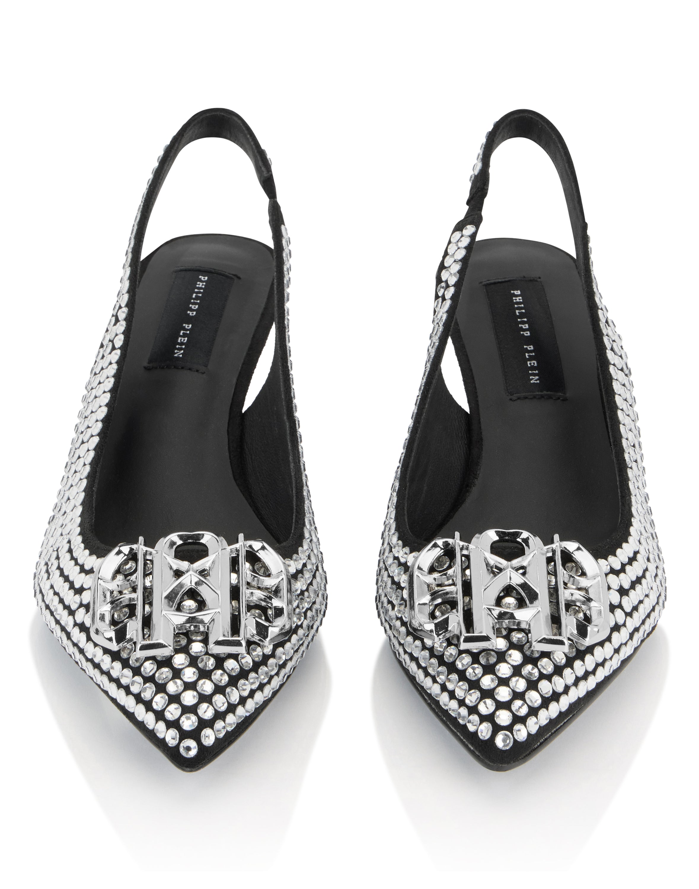 Suede Strass Slingback Shoes H55 Gothic