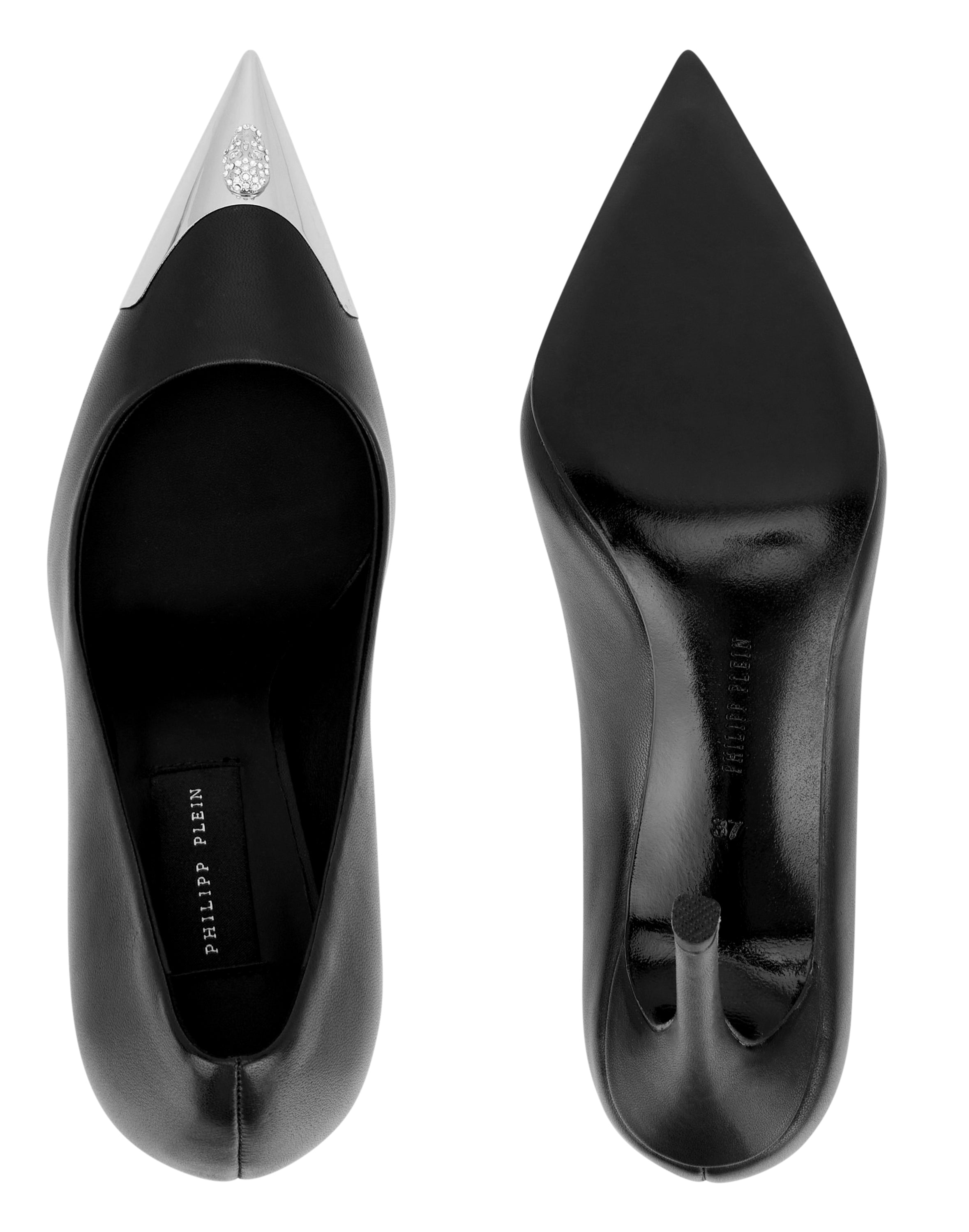 Nappa Decollete Hi-Heels Pump H105 Skull Toe