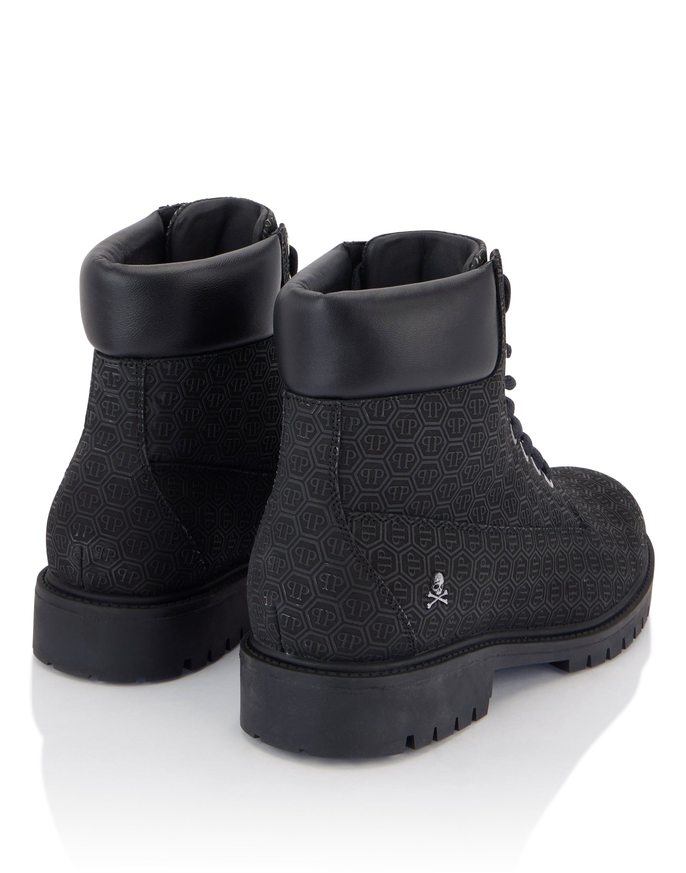 Nubuck Leather Mid Boots Monogram