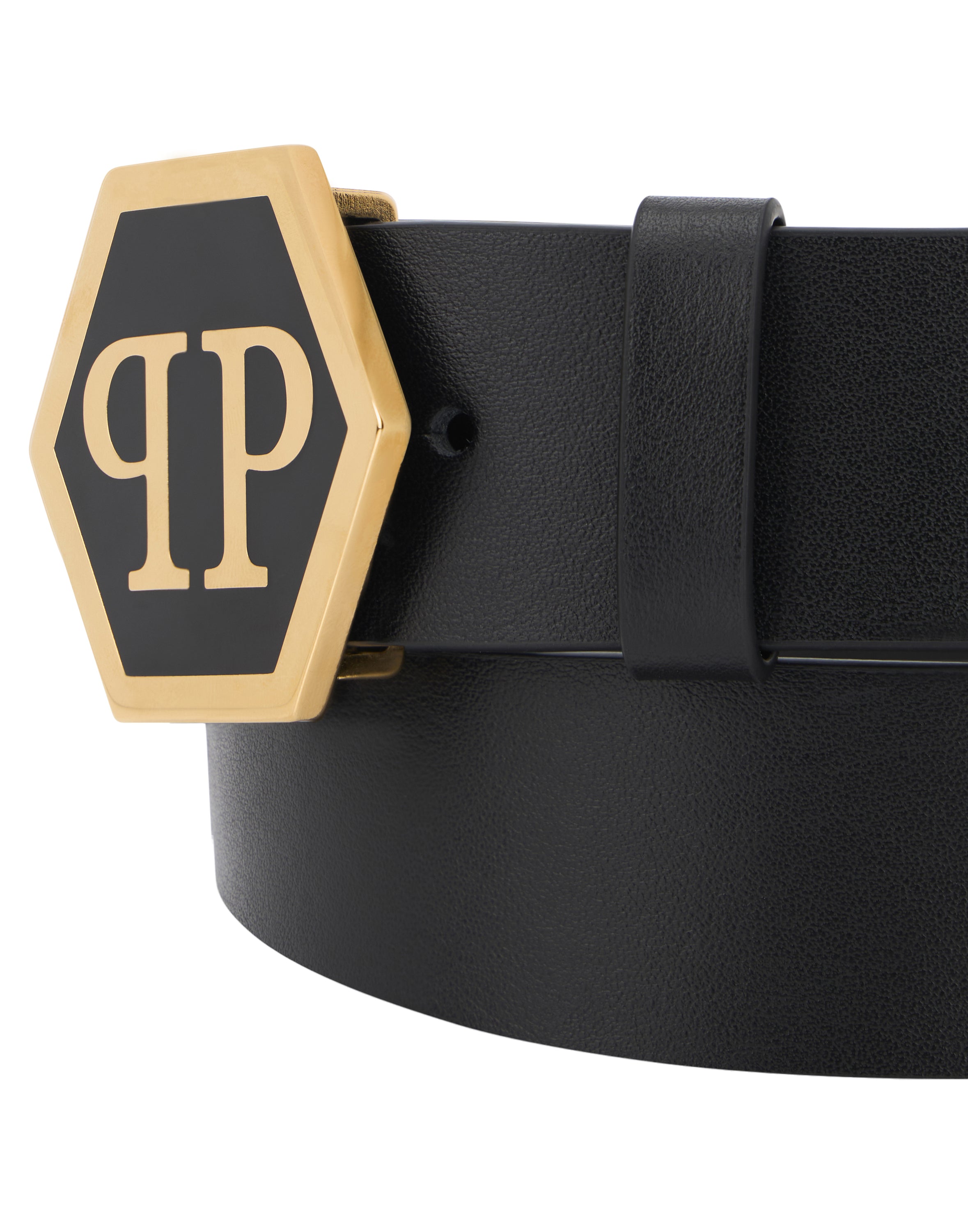Leather Belt Hexagon