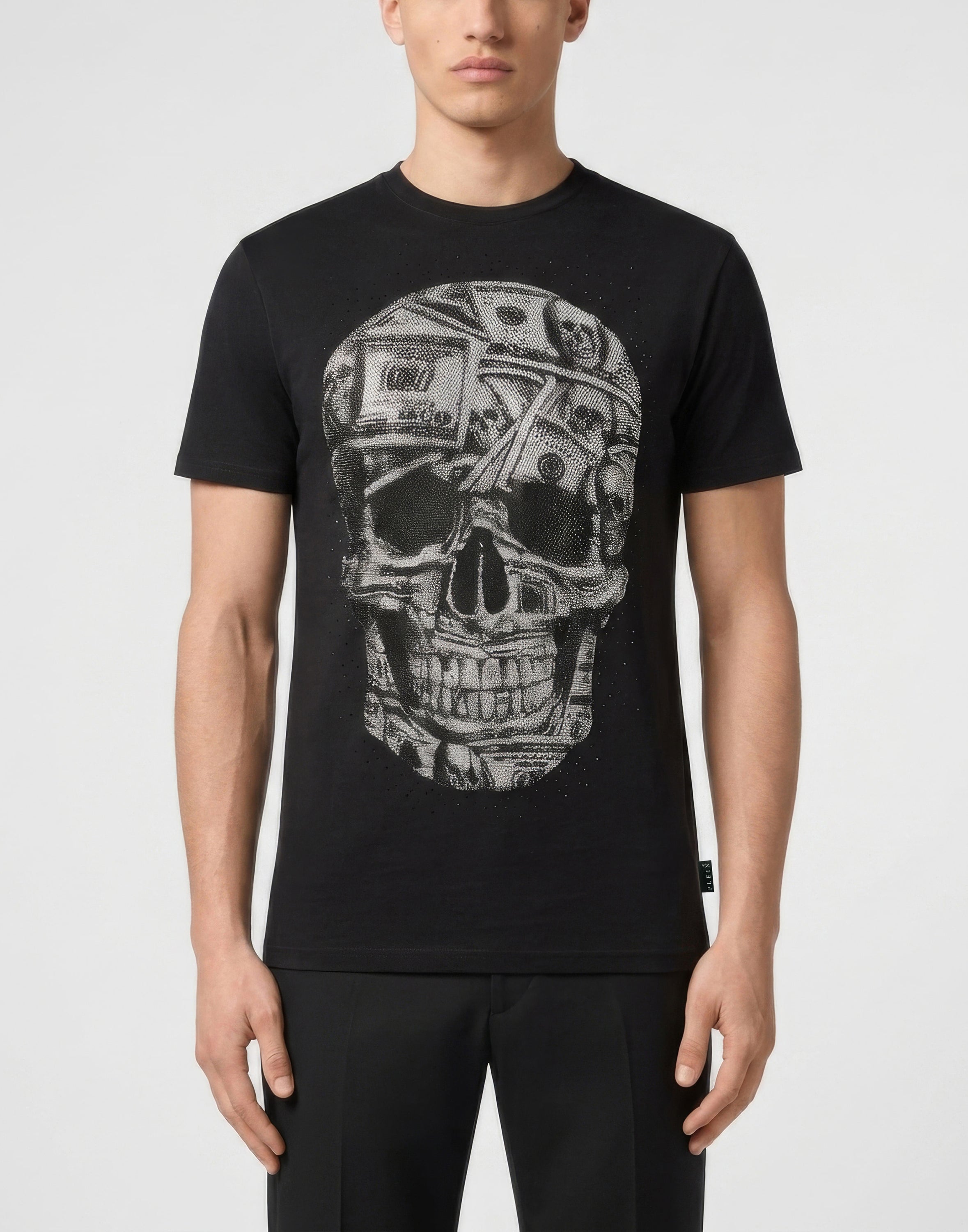 Jersey Round Neck T-Shirt SS Skull Dollar Stones