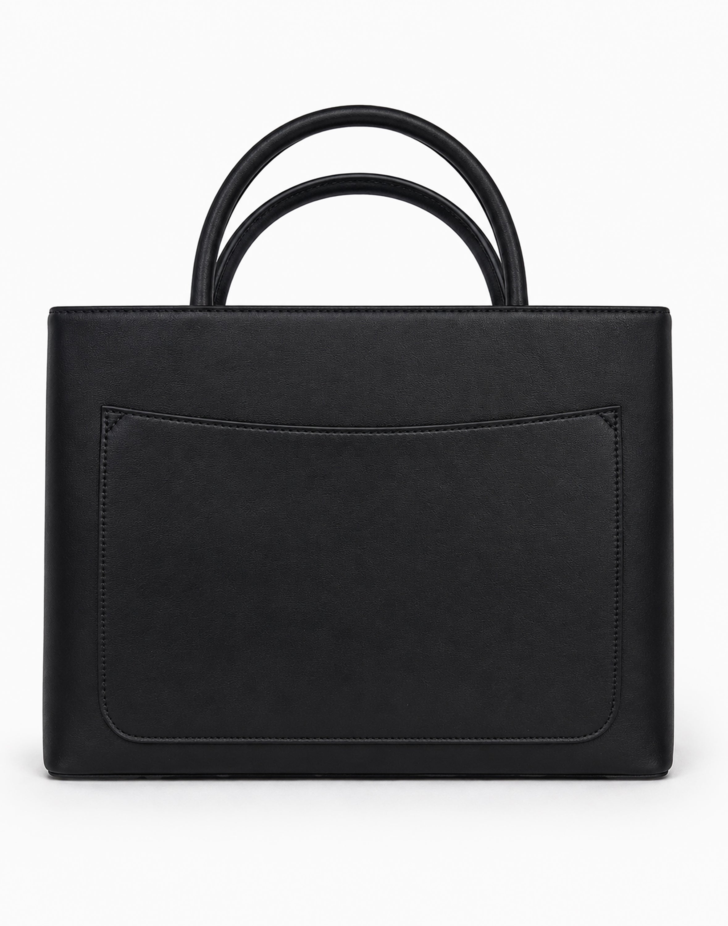 Leather Medium Handle Bag Skull Strass