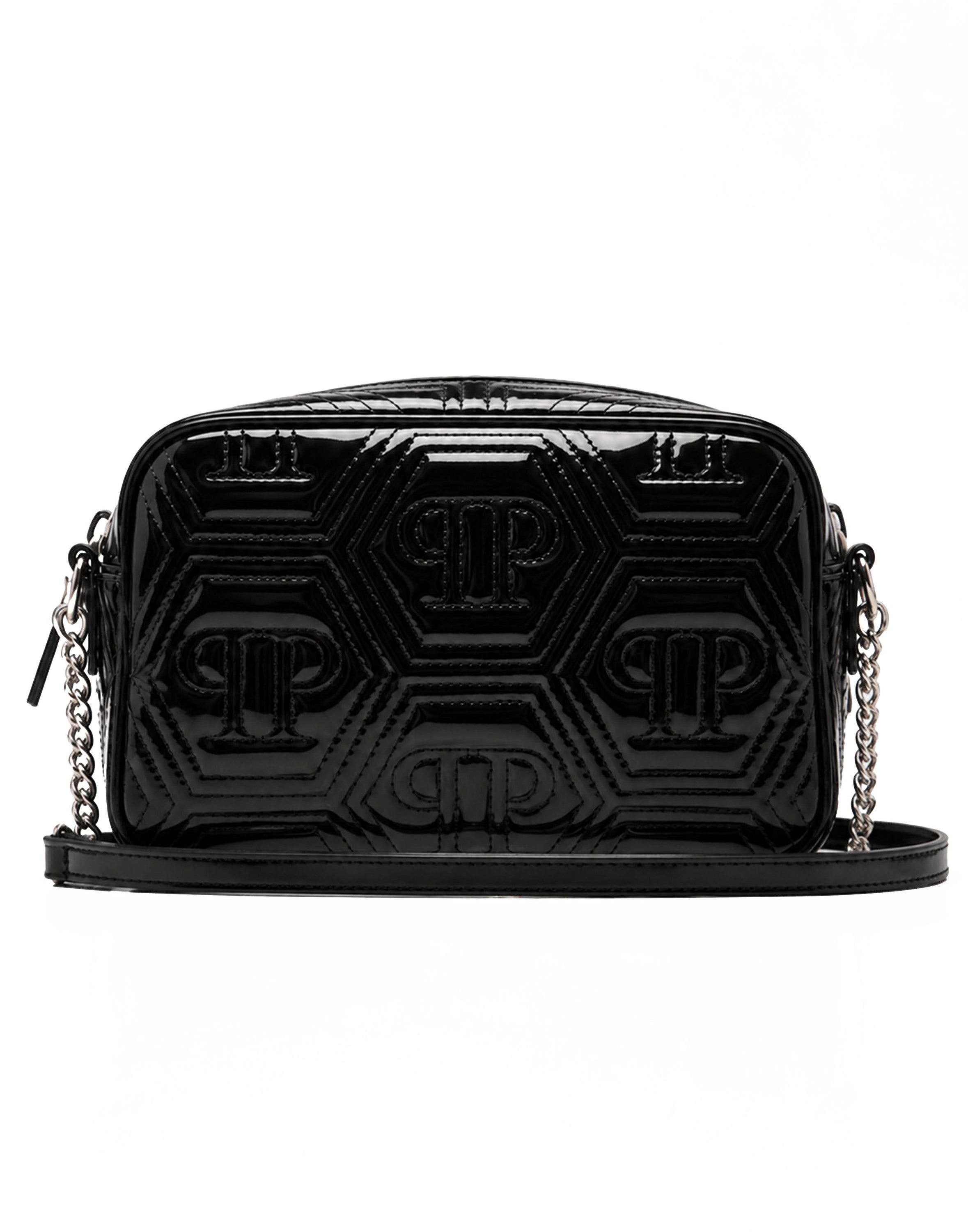 Leather Small Shoulder Bag Hexagon Matelasse