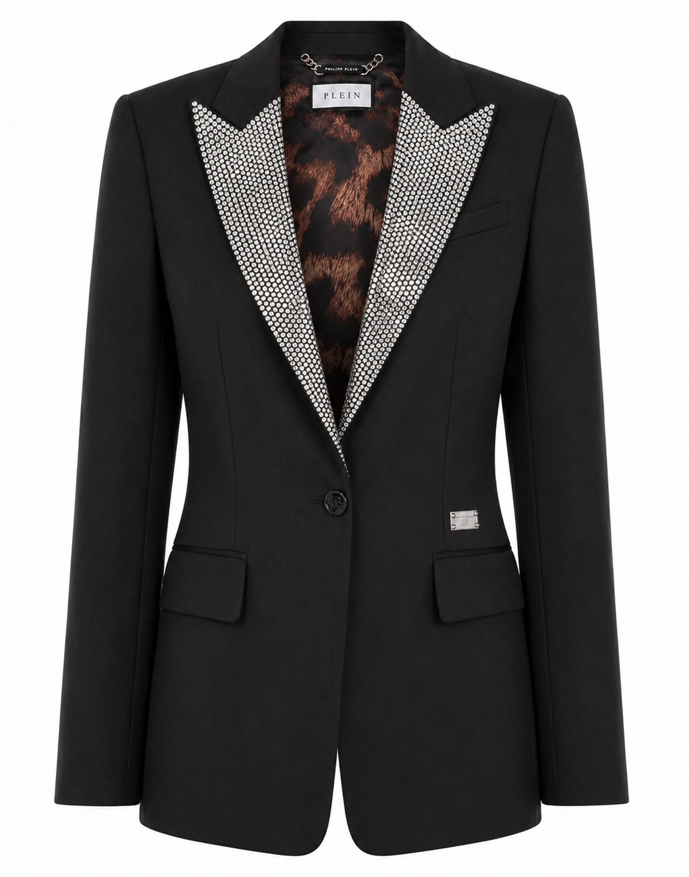 Single Breasted Fit Blazer Crystal Strass