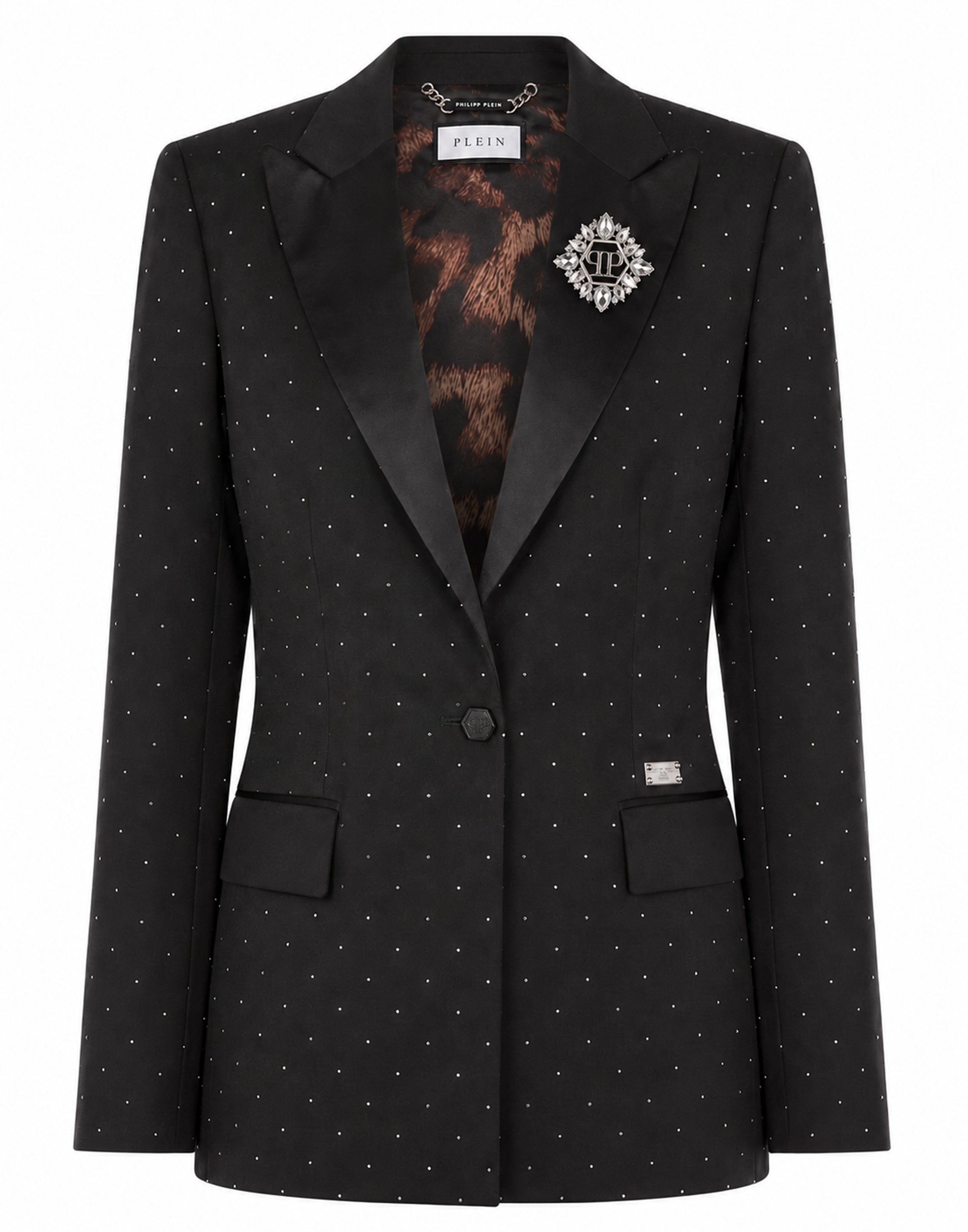 Boyfriend Fit Blazer Crystal Strass