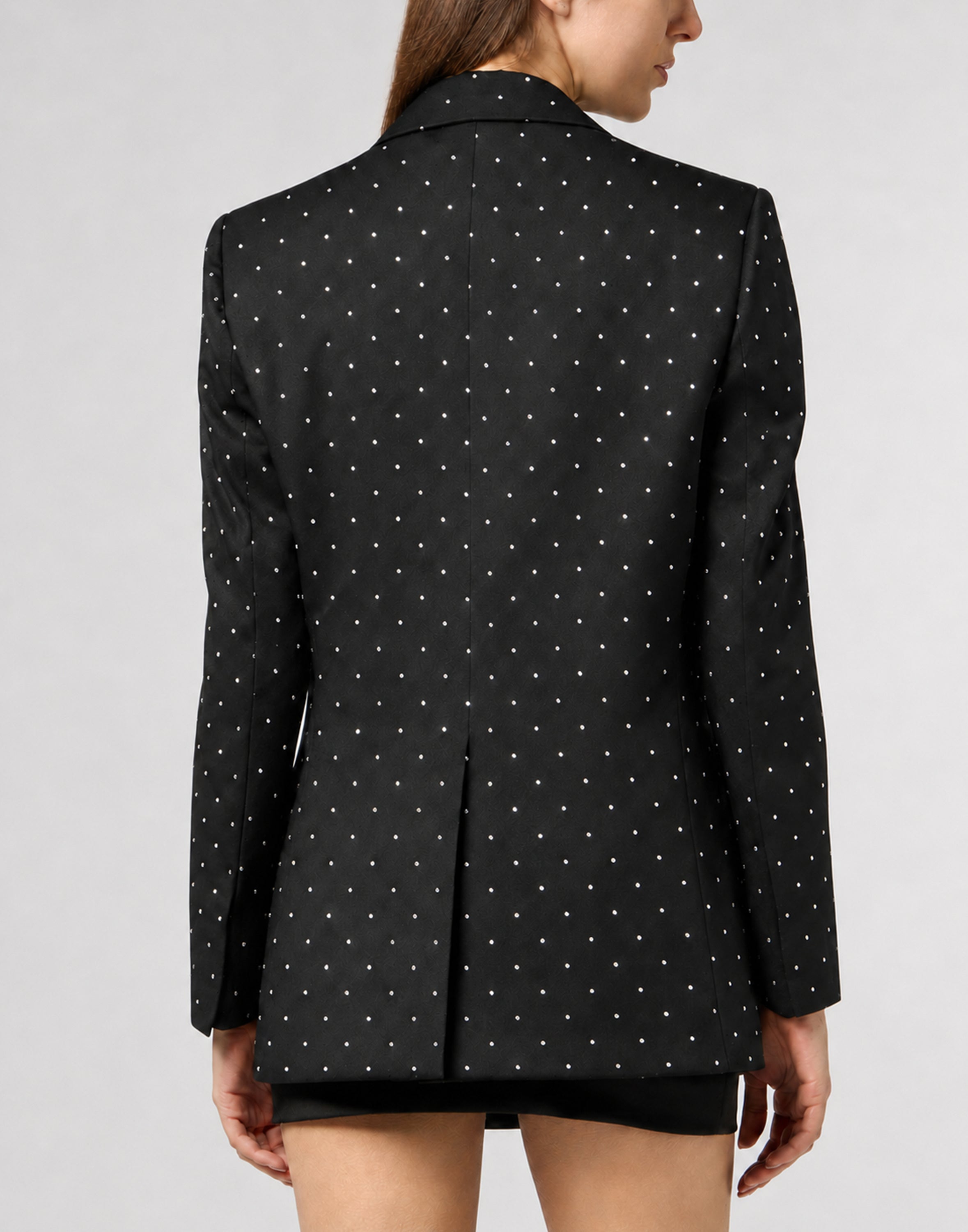 Boyfriend Fit Blazer Crystal Strass