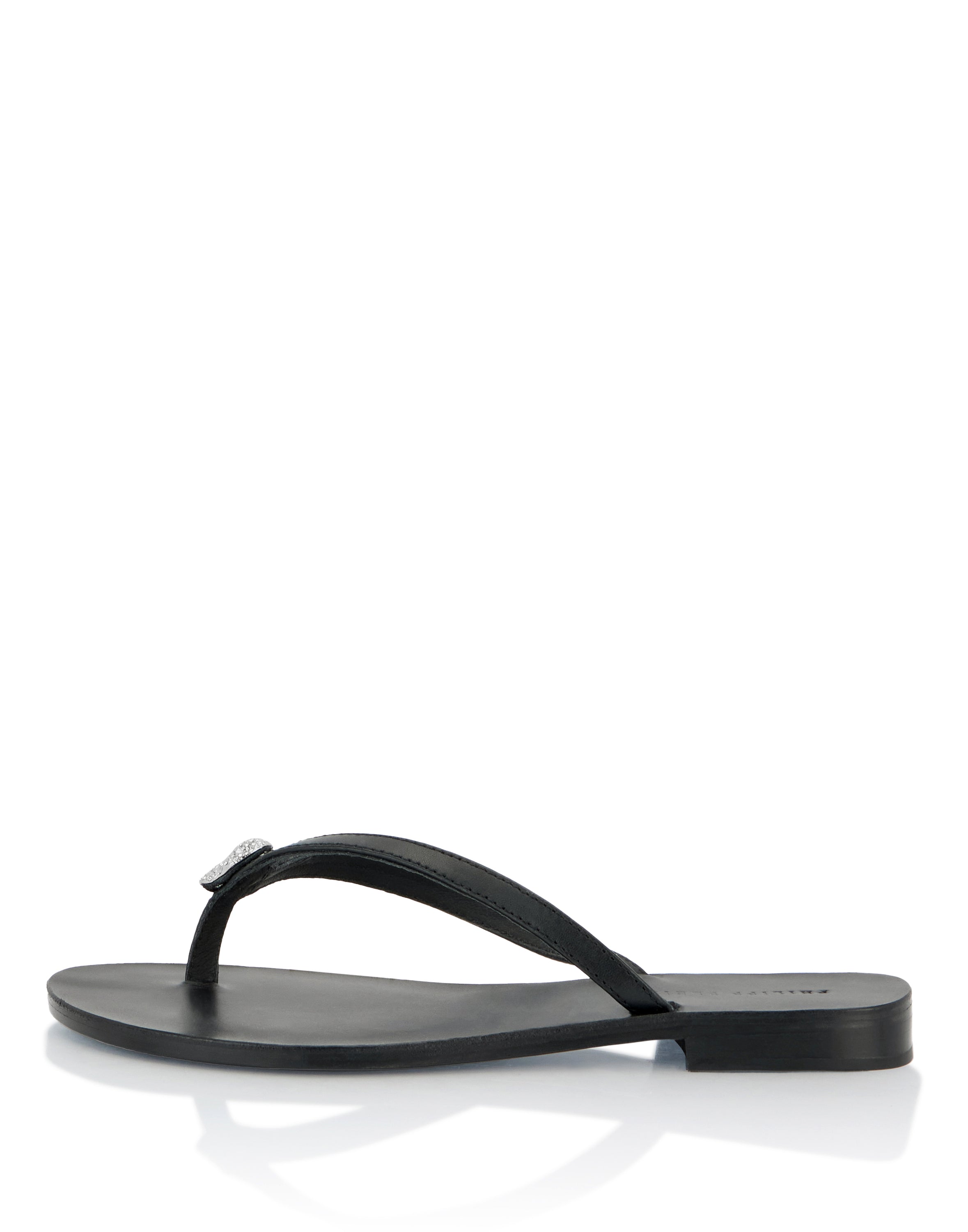 Nappa Flip Flop Sandals Crystal Skull