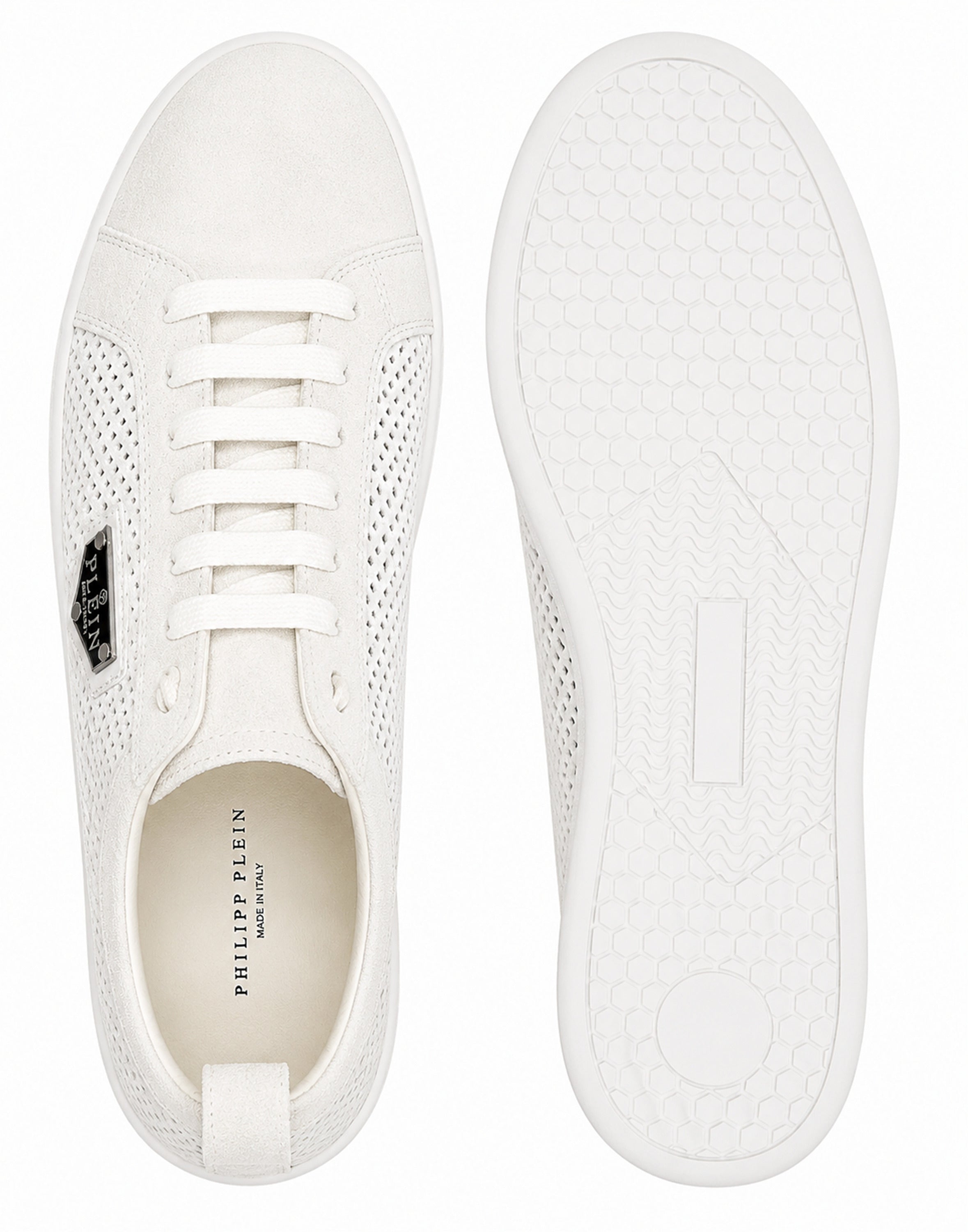 Perforated Suede Low-Top Sneakers