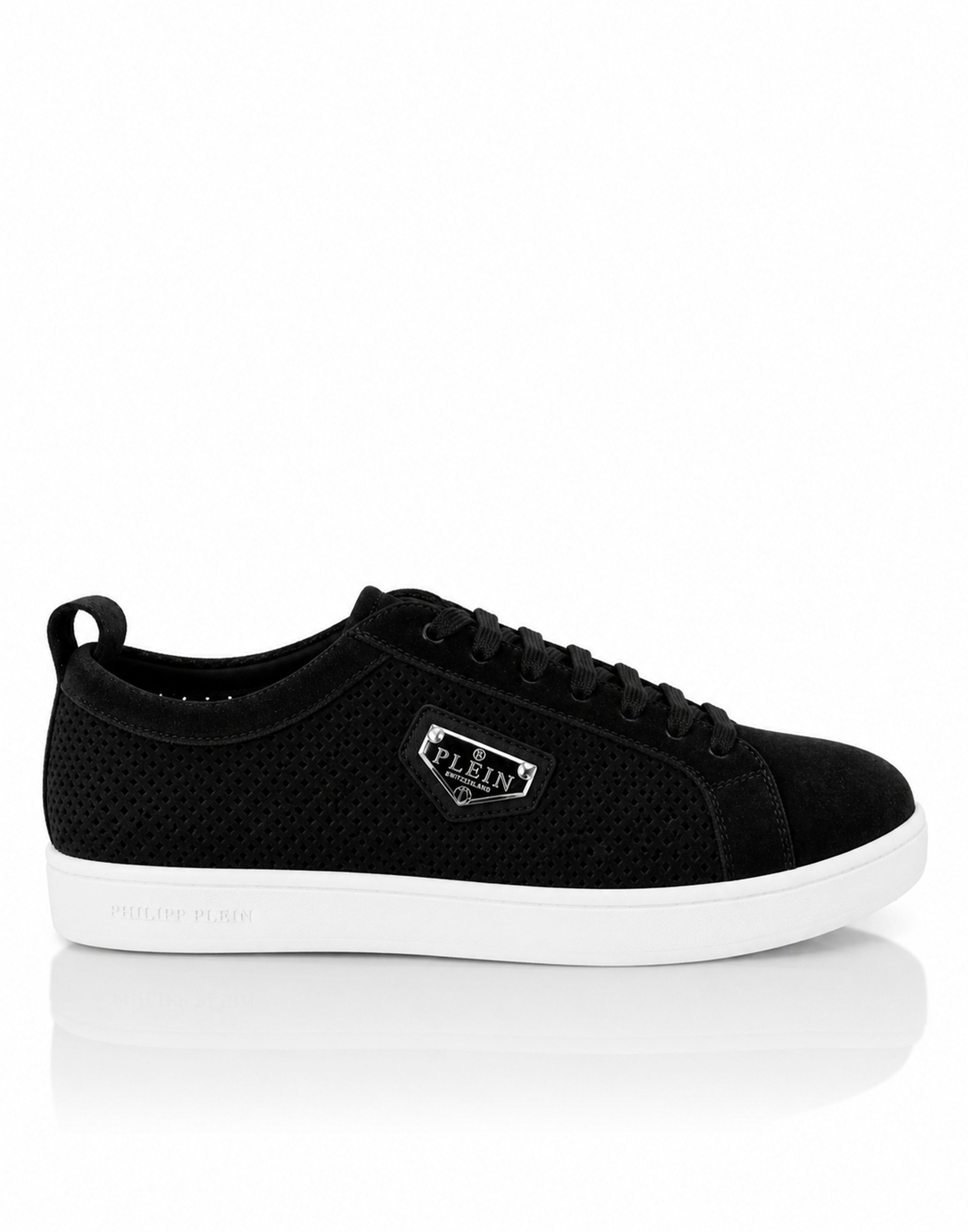 Perforated Suede Low-Top Sneakers