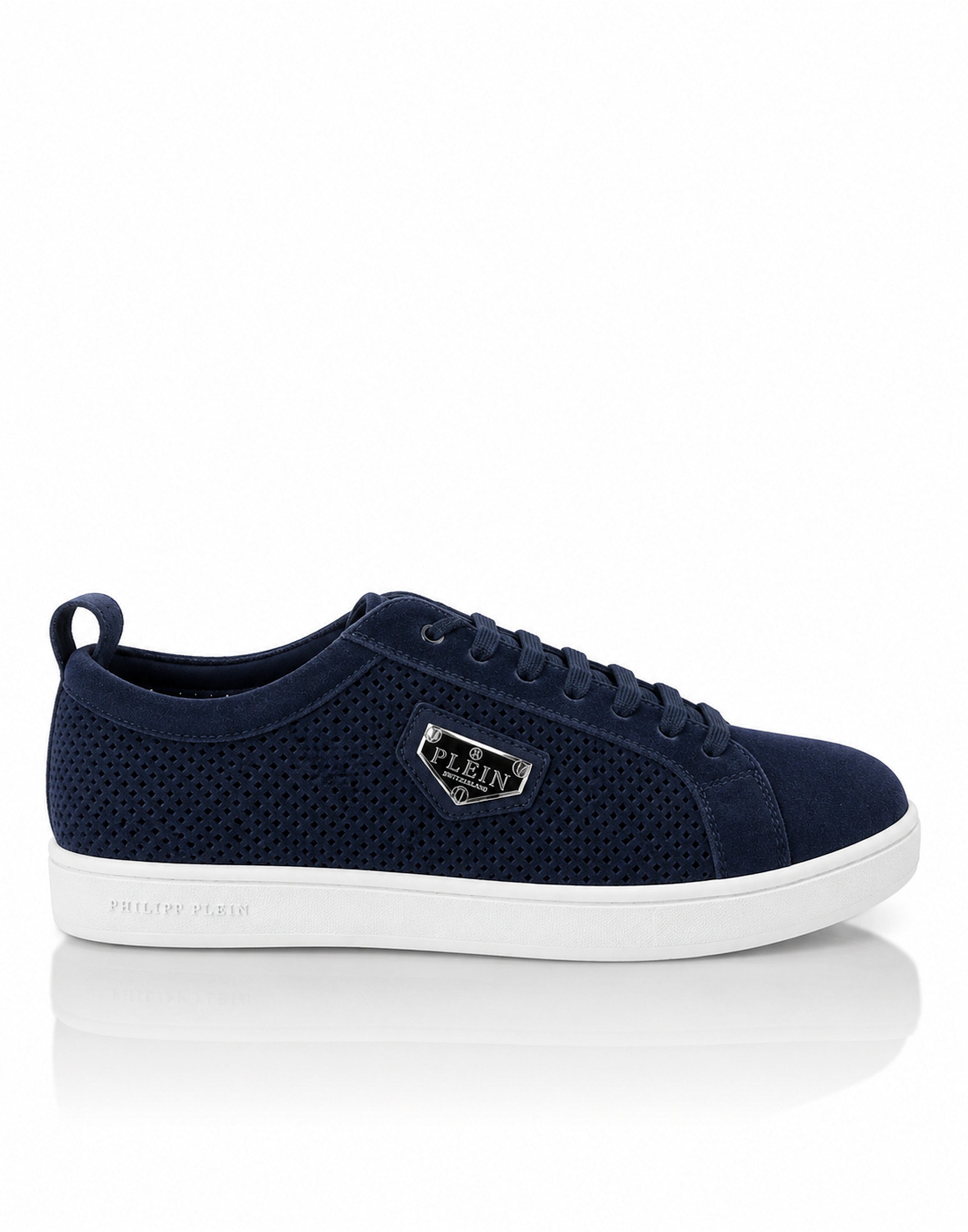 Perforated Suede Low-Top Sneakers