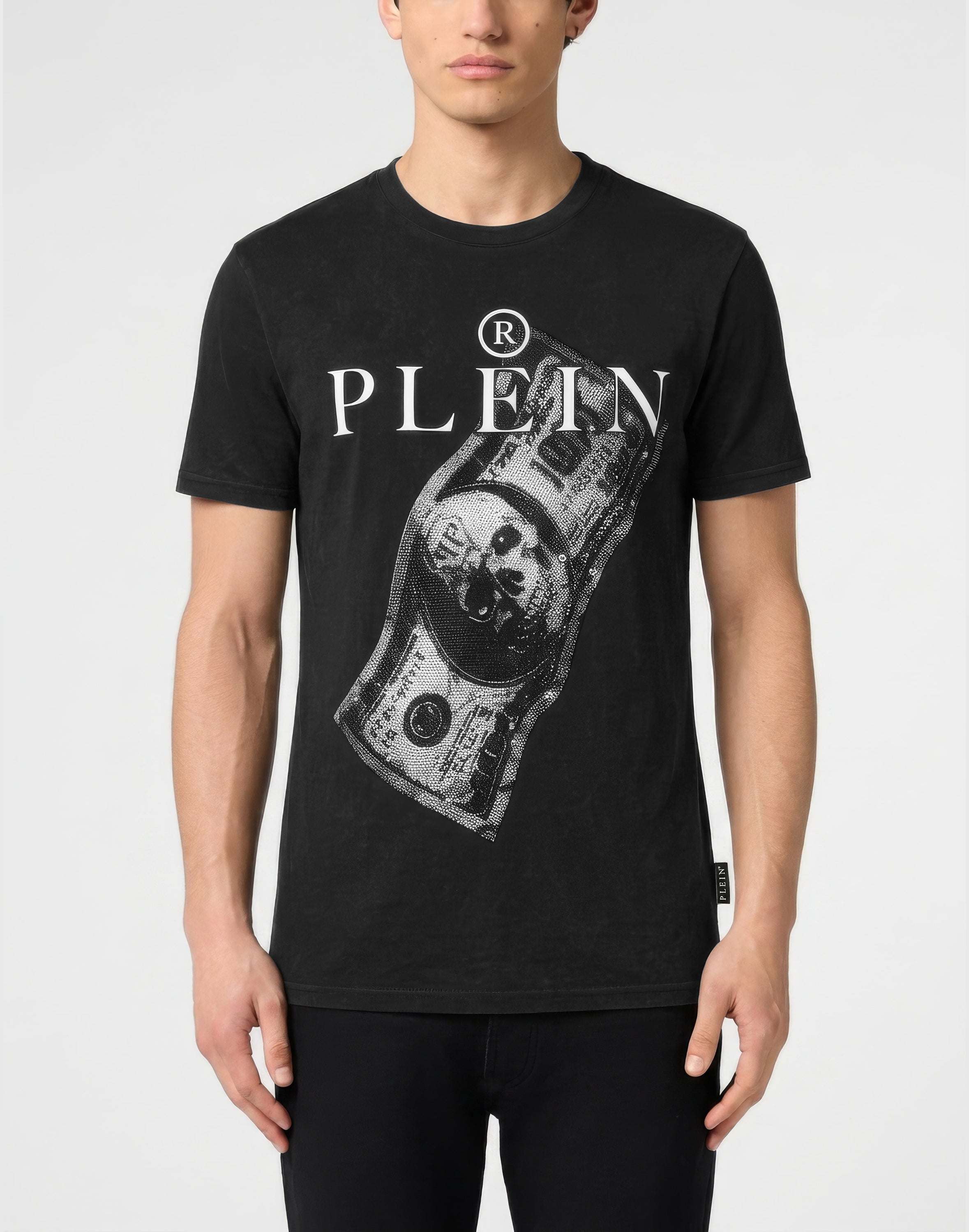 Jersey T-Shirt Skull Strass