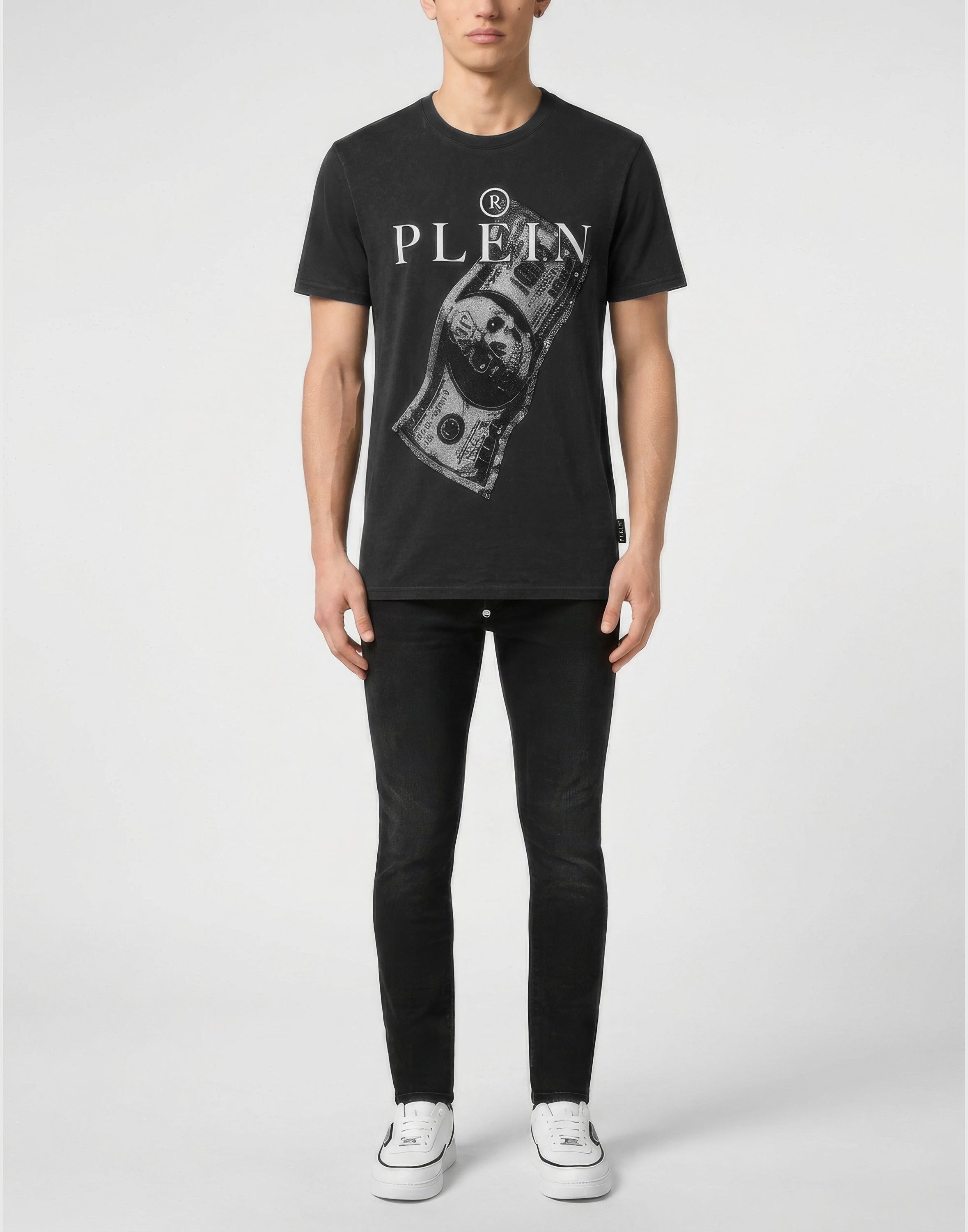 Jersey T-Shirt Skull Strass