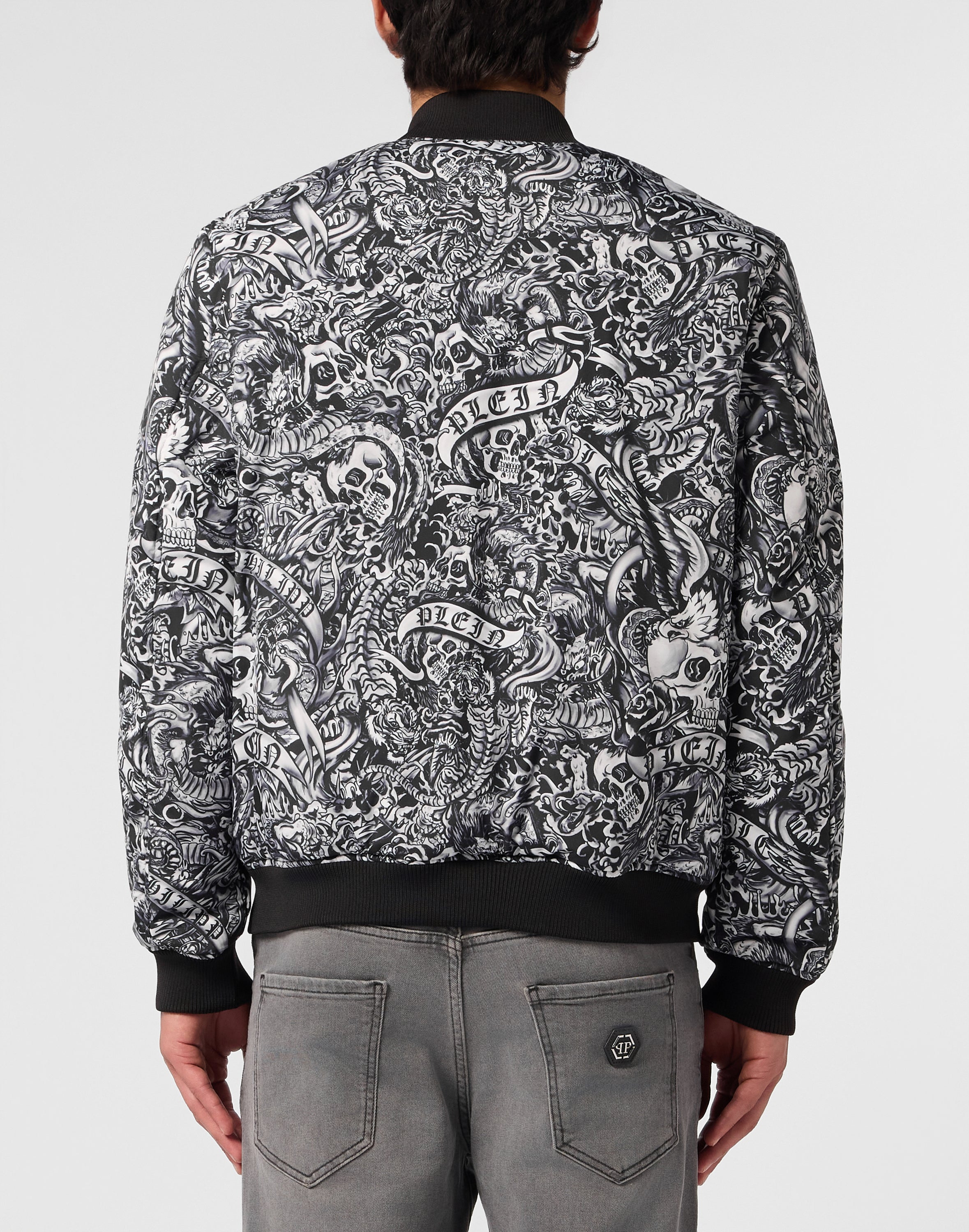 Nylon Bomber All-Over Tattoo
