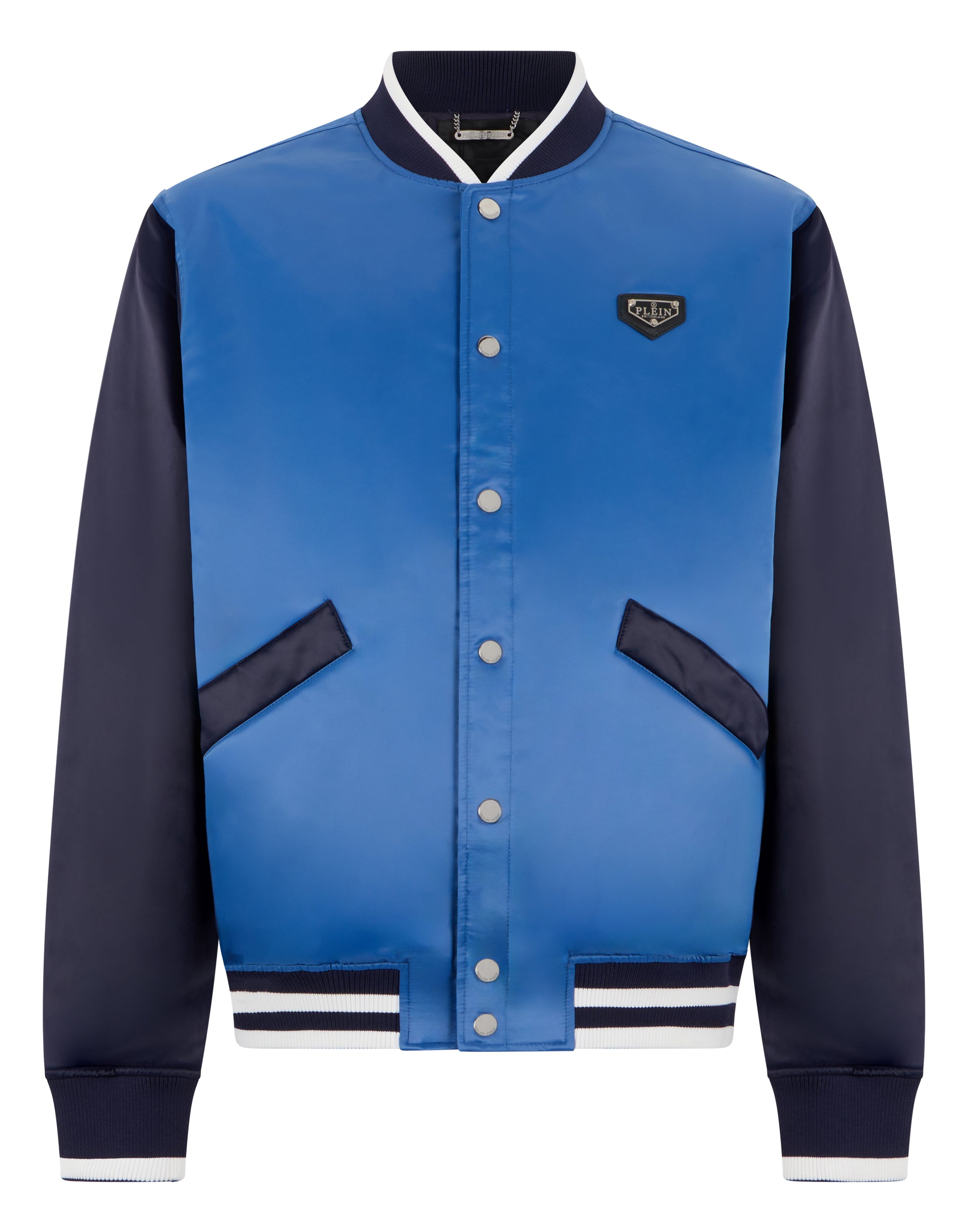 Satin College Bomber Plein Logo