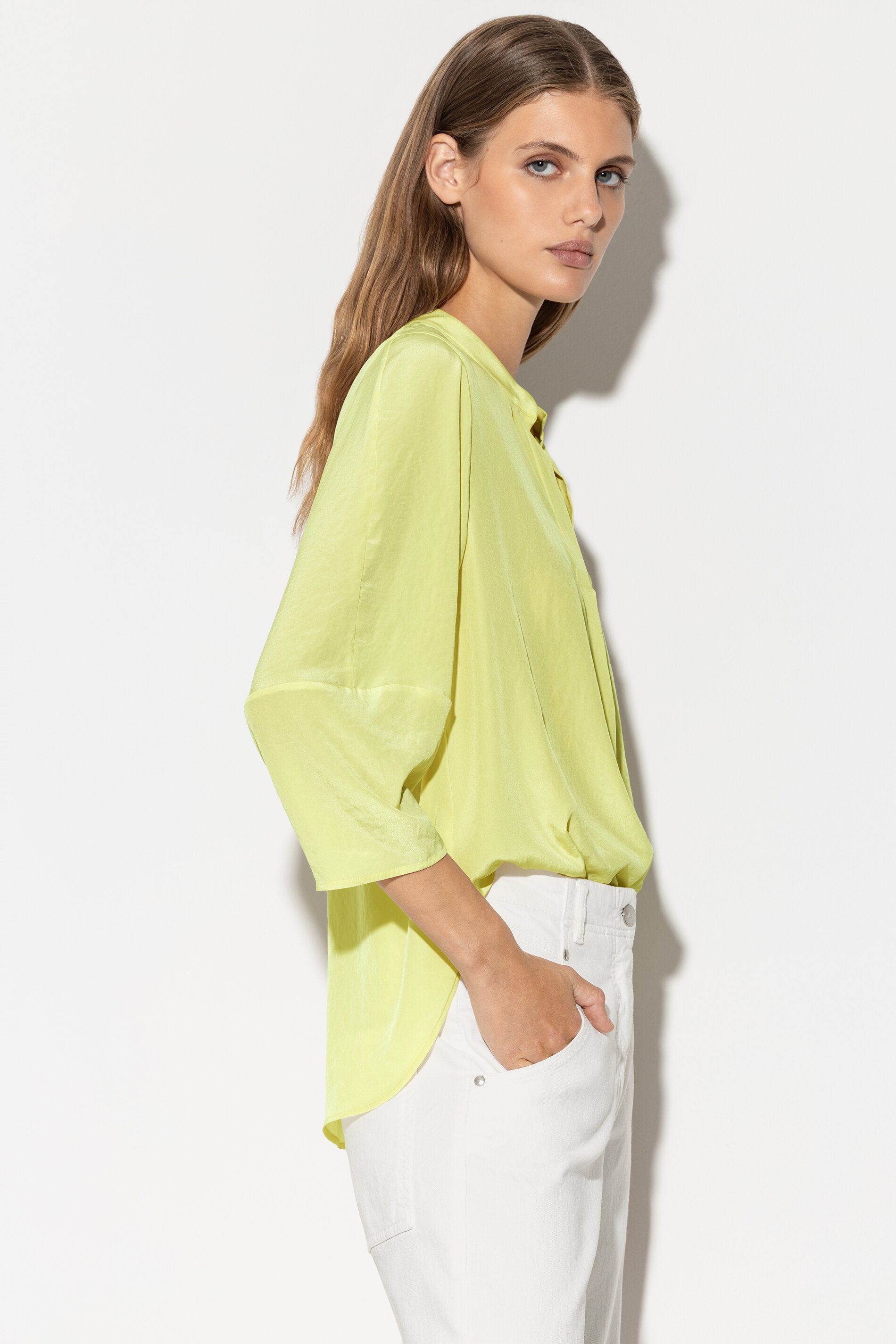 Tunikabluse mit Stehkragen