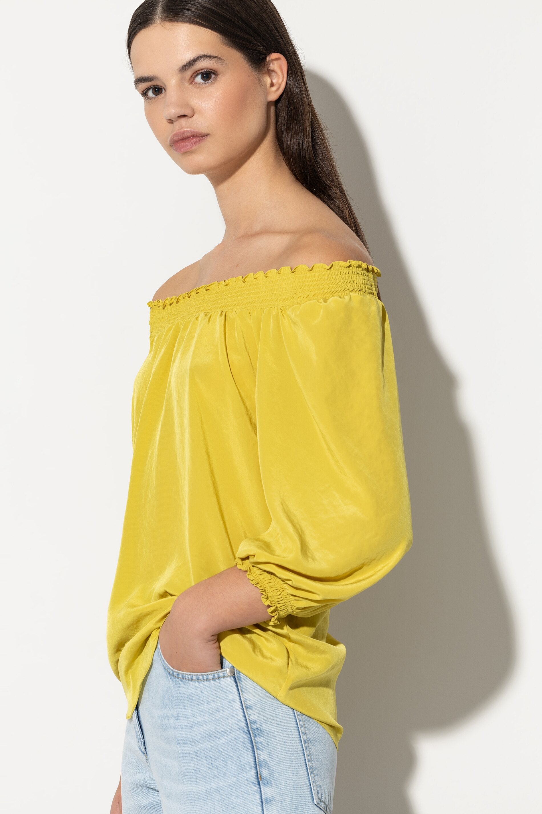 Tunika mit Carmen-Ausschnitt