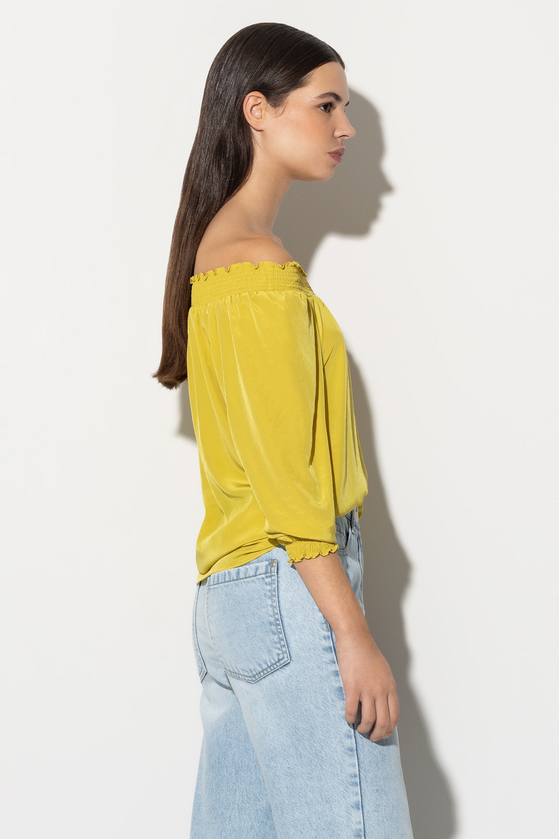 Tunika mit Carmen-Ausschnitt