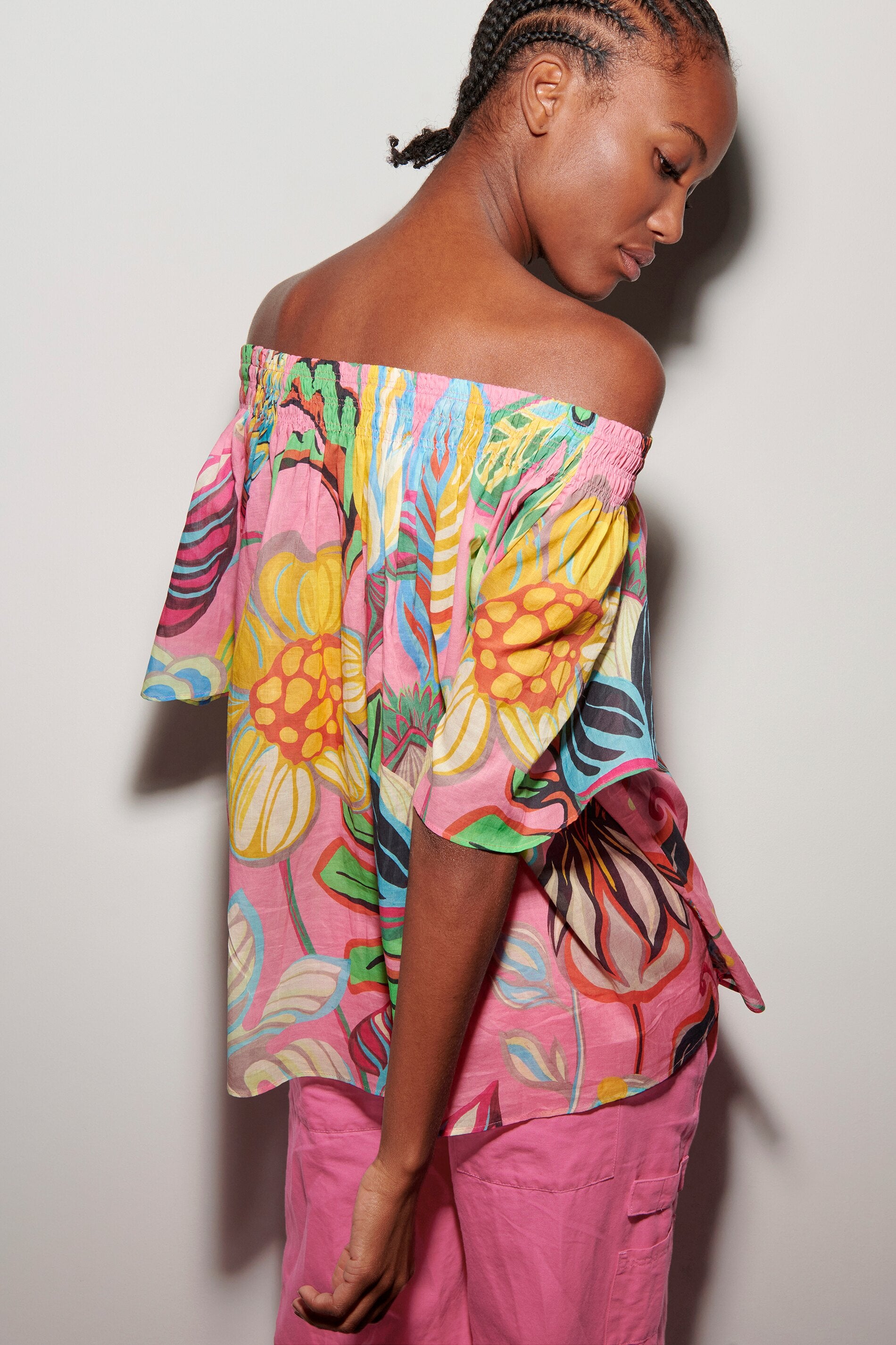 Blusentop mit Caribbean-Print