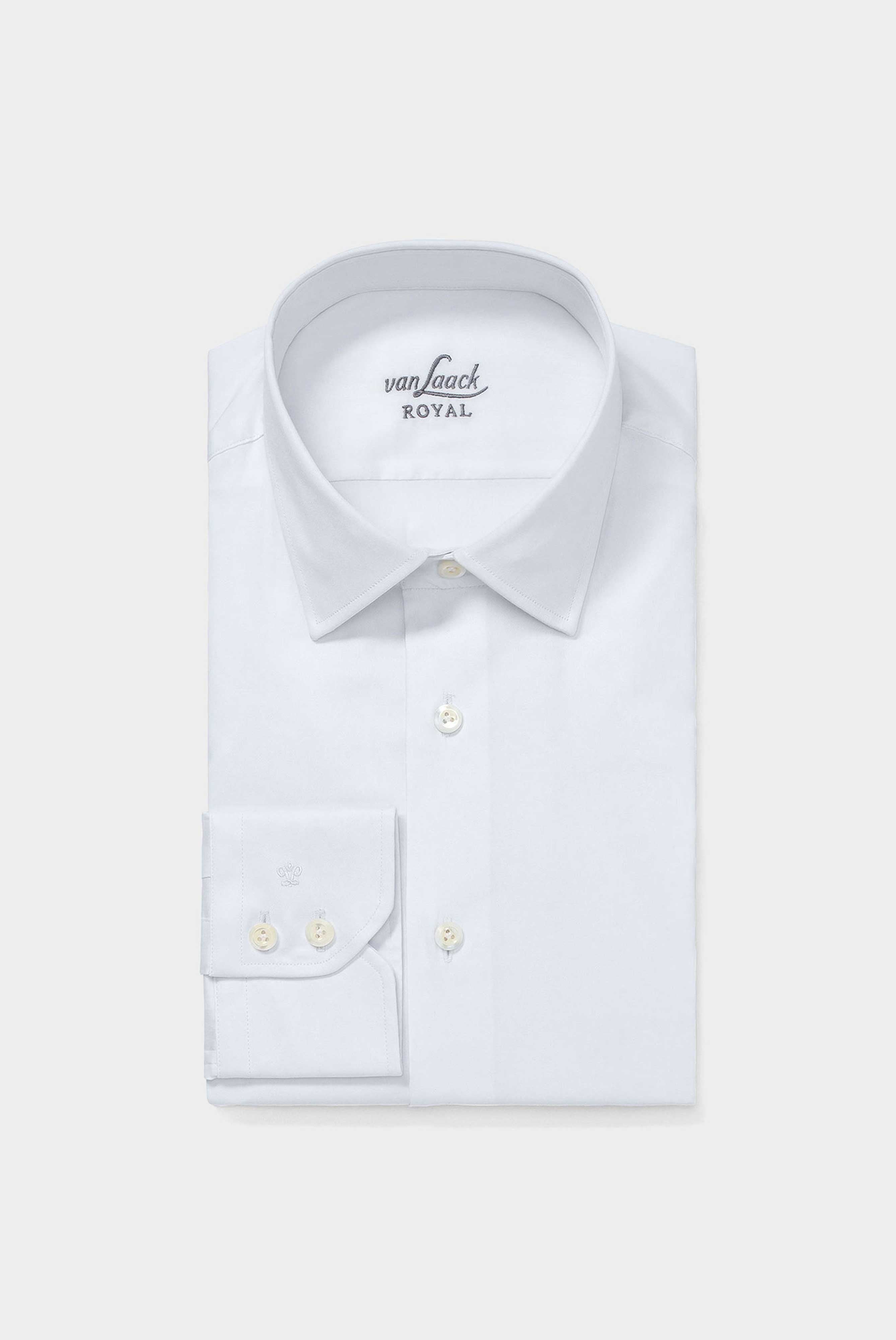 Business shirt with Kent collar, slim fit, white