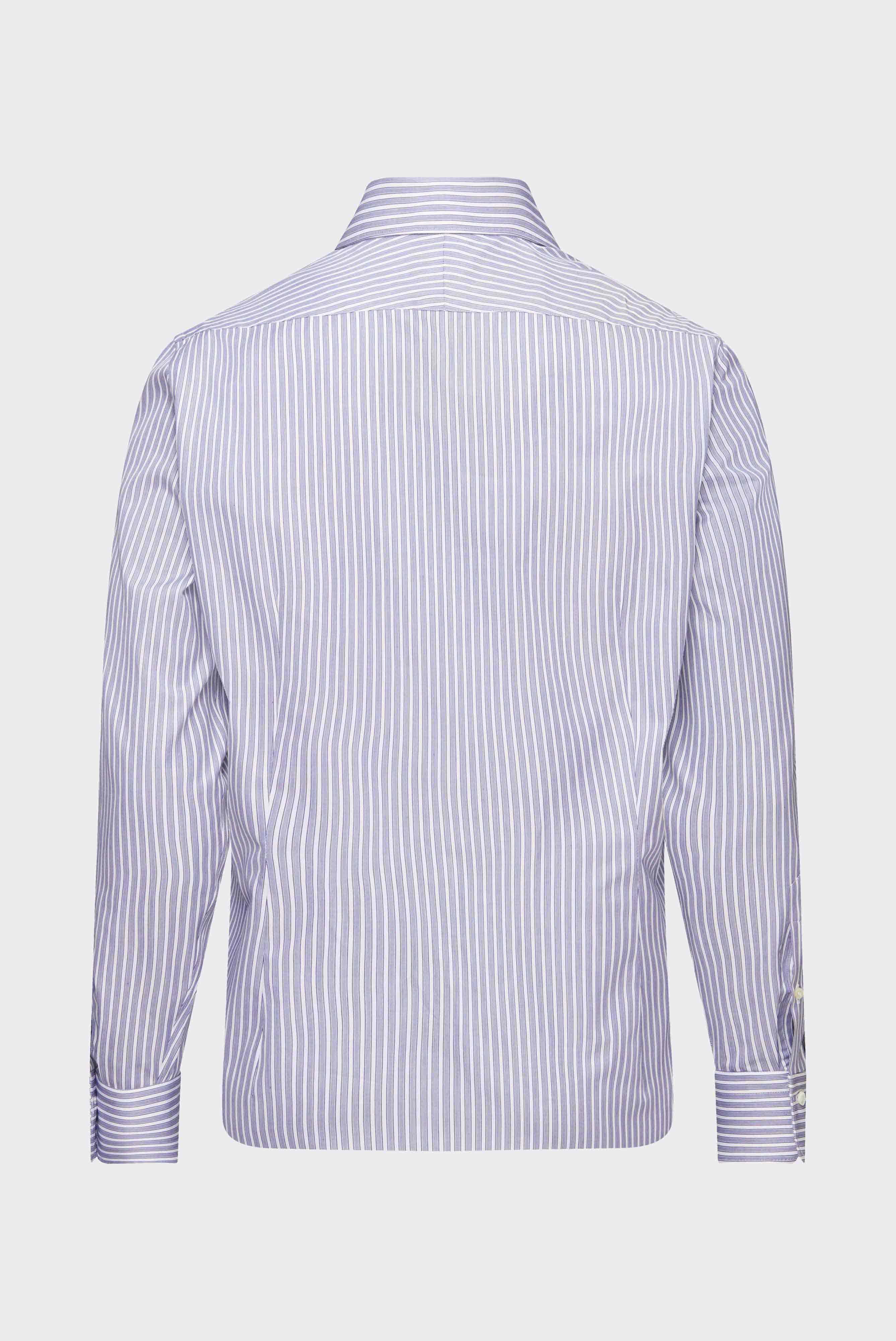 Striped Sartorial shirt in fine twill, blue