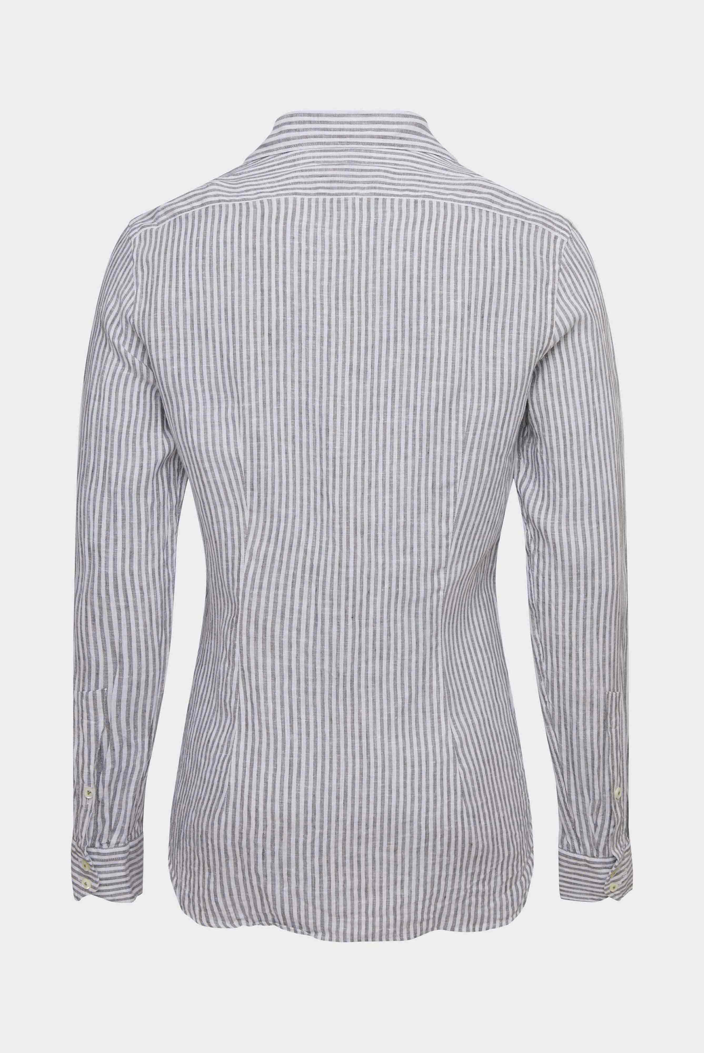 Van Laack-Langarm Herren Hemd Tailor Fit aus Leinen Hellgrün/Weiß gestreift-Hemden & Blusen-Black-Deal-Outlet-by-ARCHIVIST