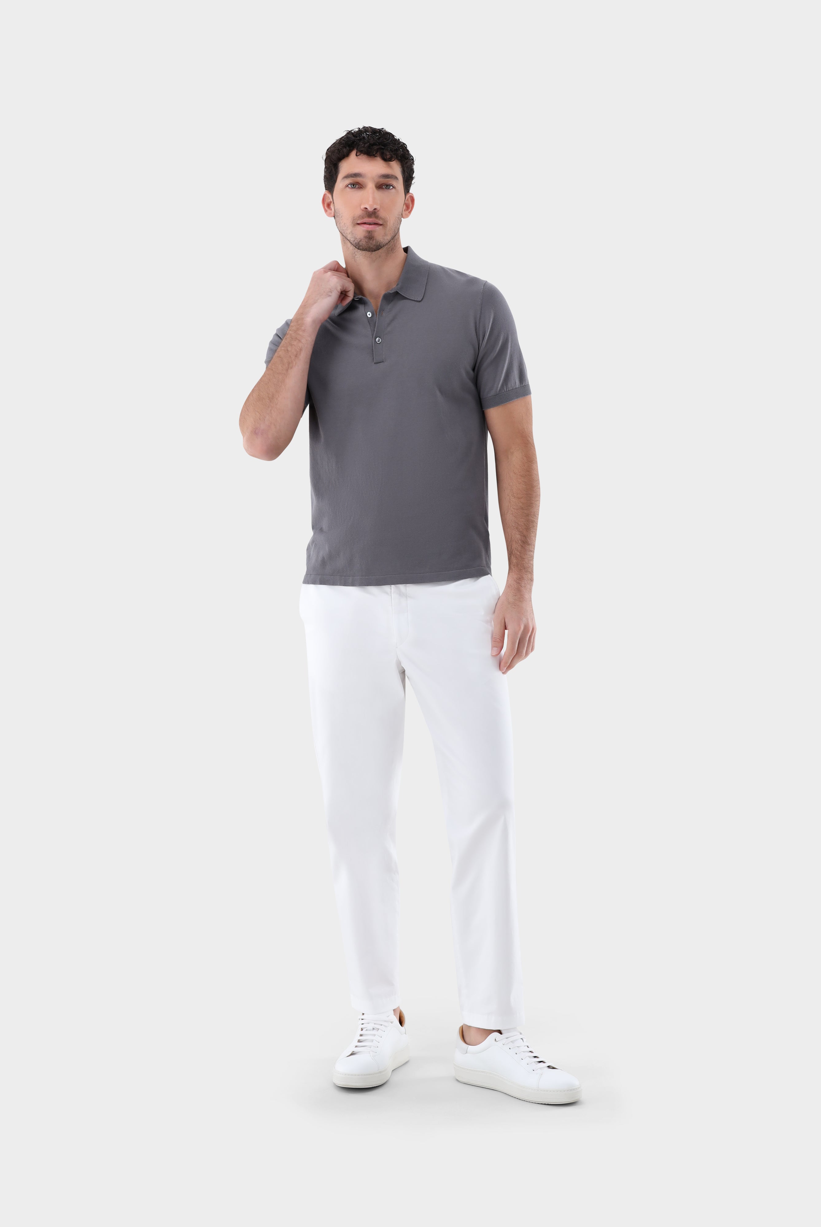 Strick Polo-Shirt aus Air Cotton