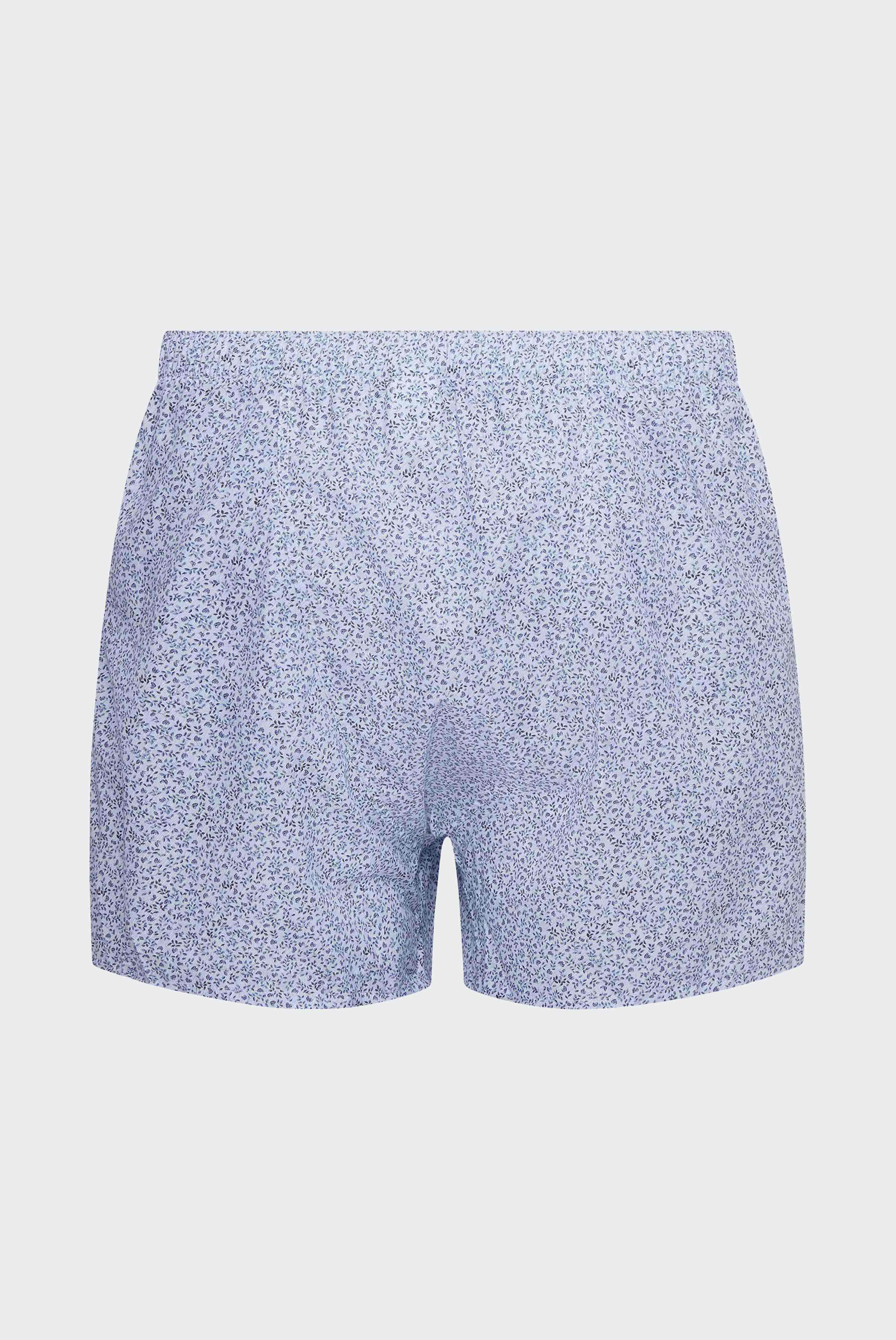 Boxershorts mit feinem Blüten Druck Hellblau