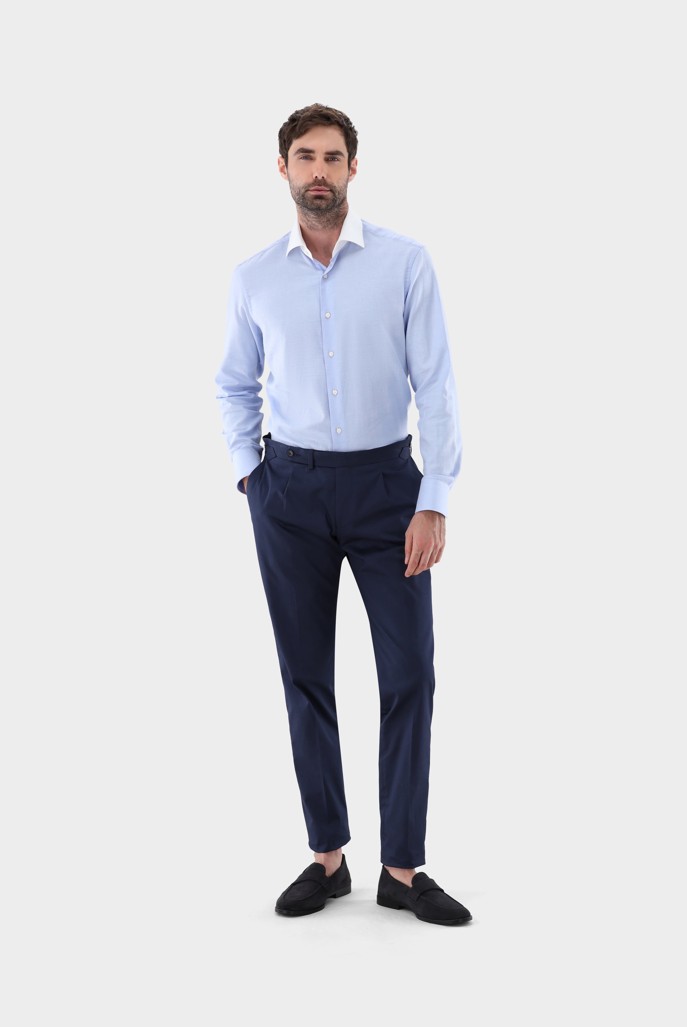 Businesshemd mit Weißem Kragen Tailor Fit