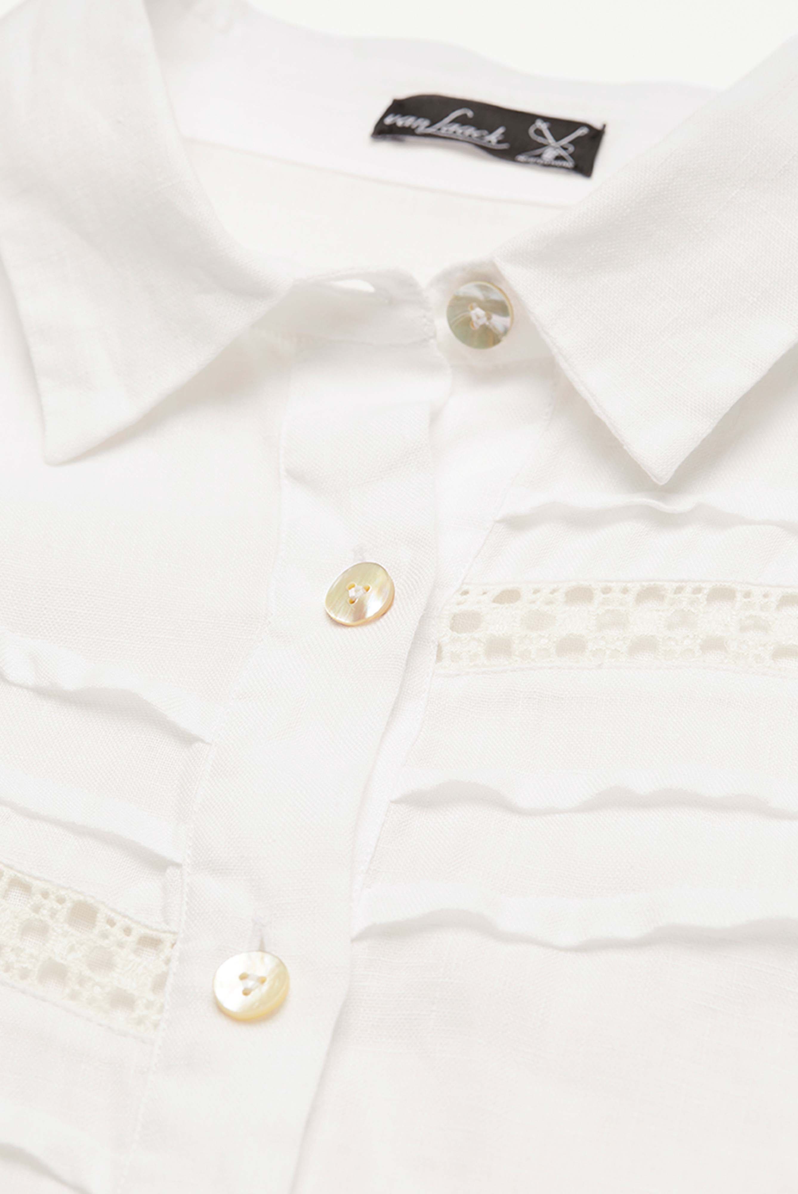 Summery linen blouse, white