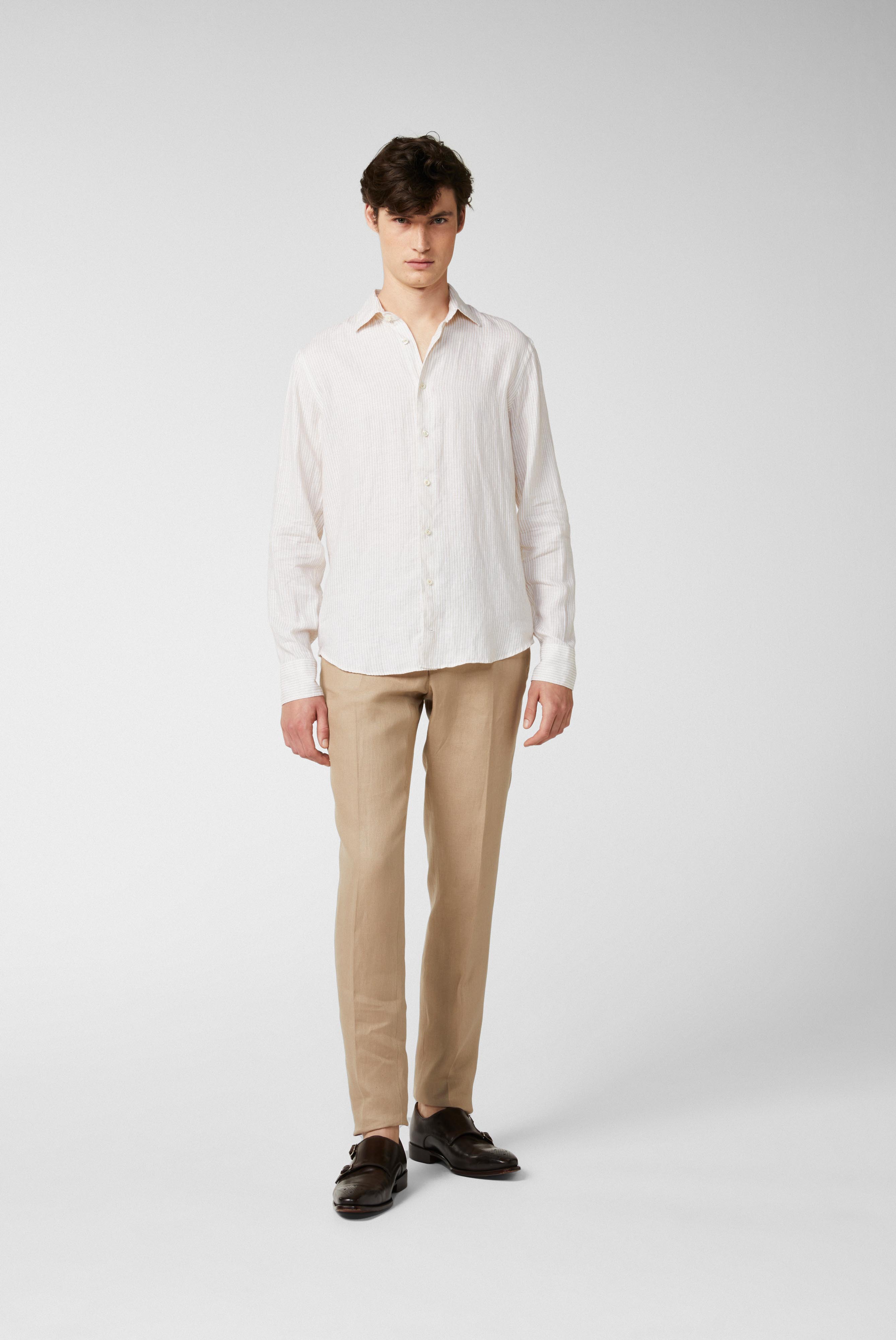 Van Laack-Gestreiftes Leinenhemd-Hemden & Blusen-Black-Deal-Outlet-by-ARCHIVIST