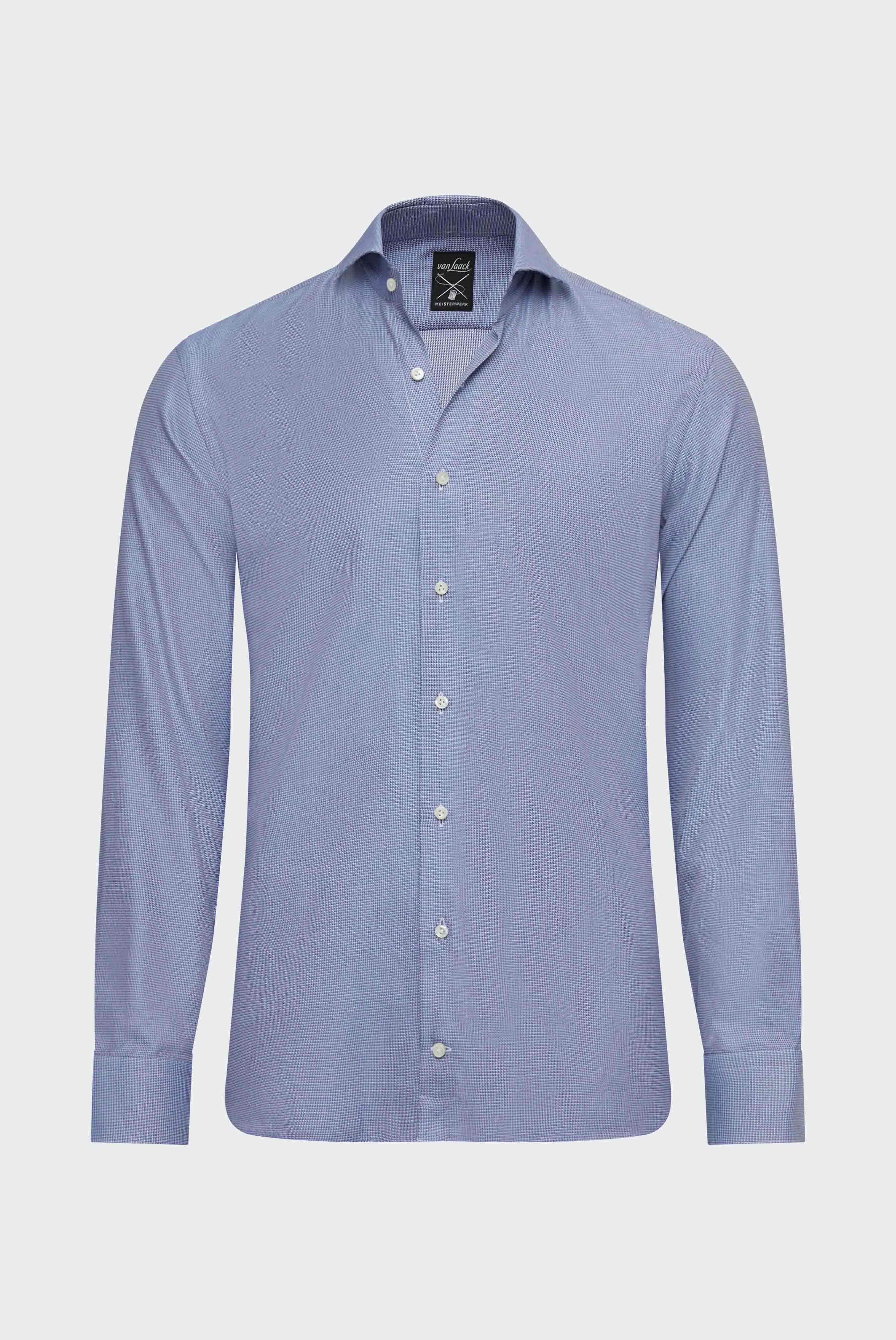 Van Laack-Hemd aus Baumwoll-Dobby mit Struktur Tailor Fit Grau-Hemden & Blusen-Black-Deal-Outlet-by-ARCHIVIST