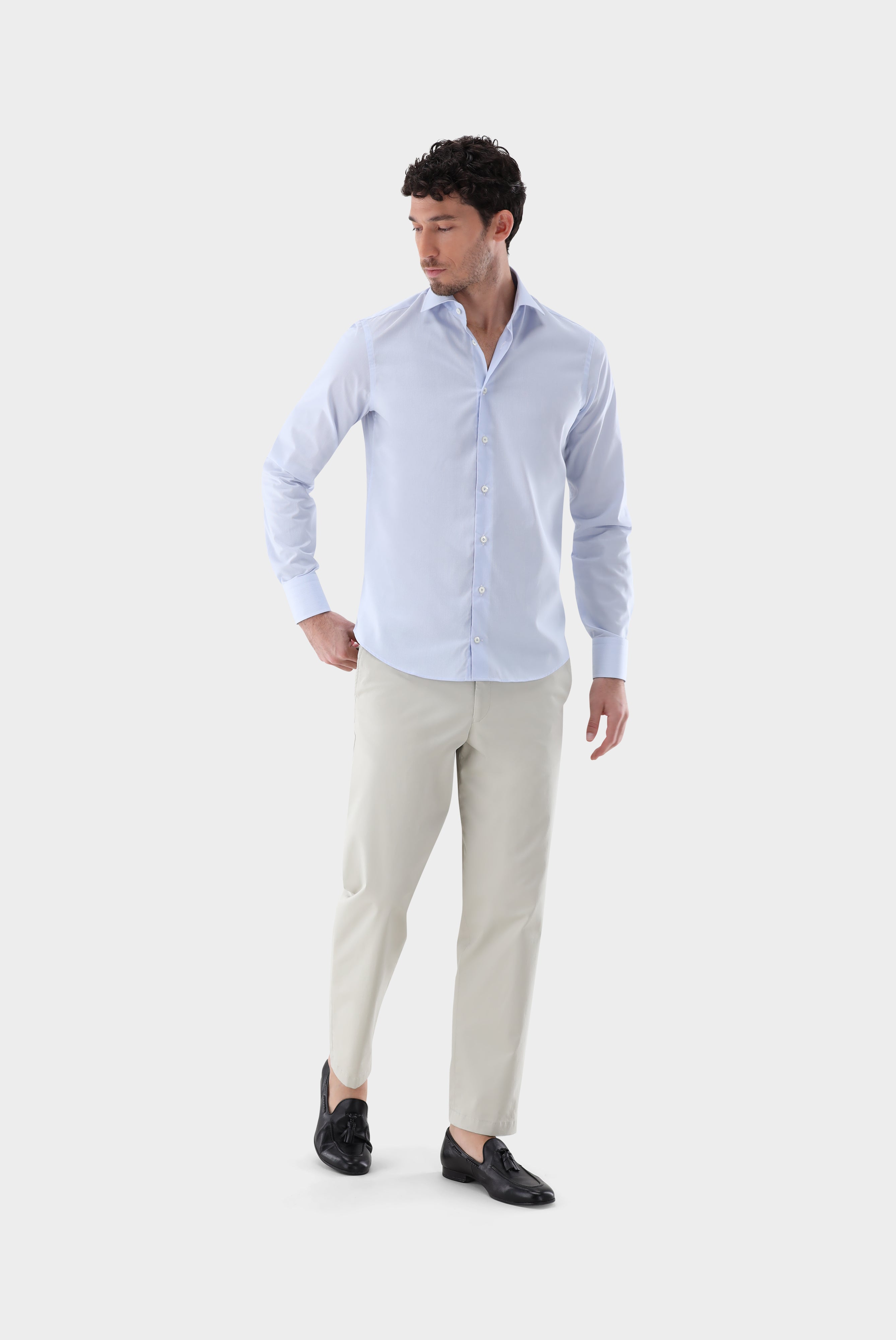 Non-iron twill shirt, slim fit
