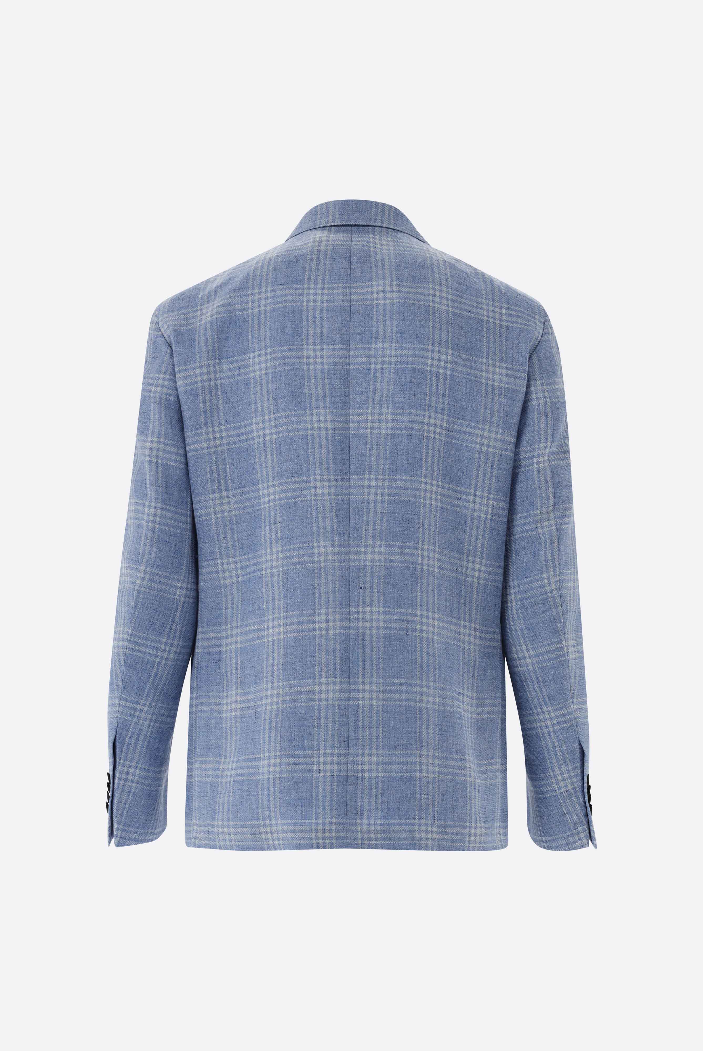 Van Laack-Ungefüttertes kariertes Sakko mit Leinen-Jacken & Mäntel-Black-Deal-Outlet-by-ARCHIVIST