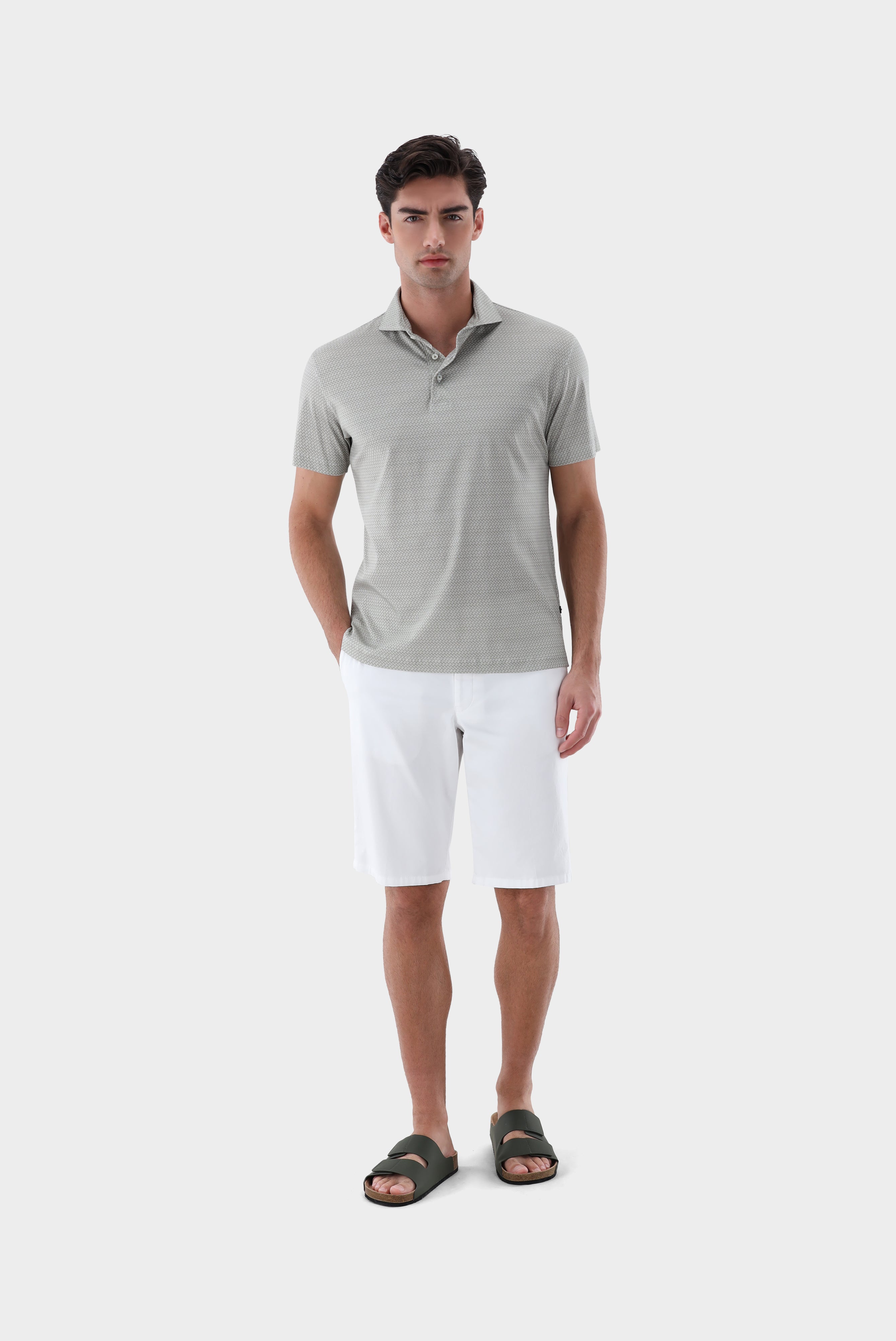 Van Laack-Jersey Poloshirt mit Signature-Print aus Schweizer Baumwolle-Hemden & Blusen-Black-Deal-Outlet-by-ARCHIVIST