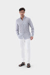 Van Laack-Button Down Leinenhemd mit Streifen Tailor Fit-Hemden & Blusen-Black-Deal-Outlet-by-ARCHIVIST