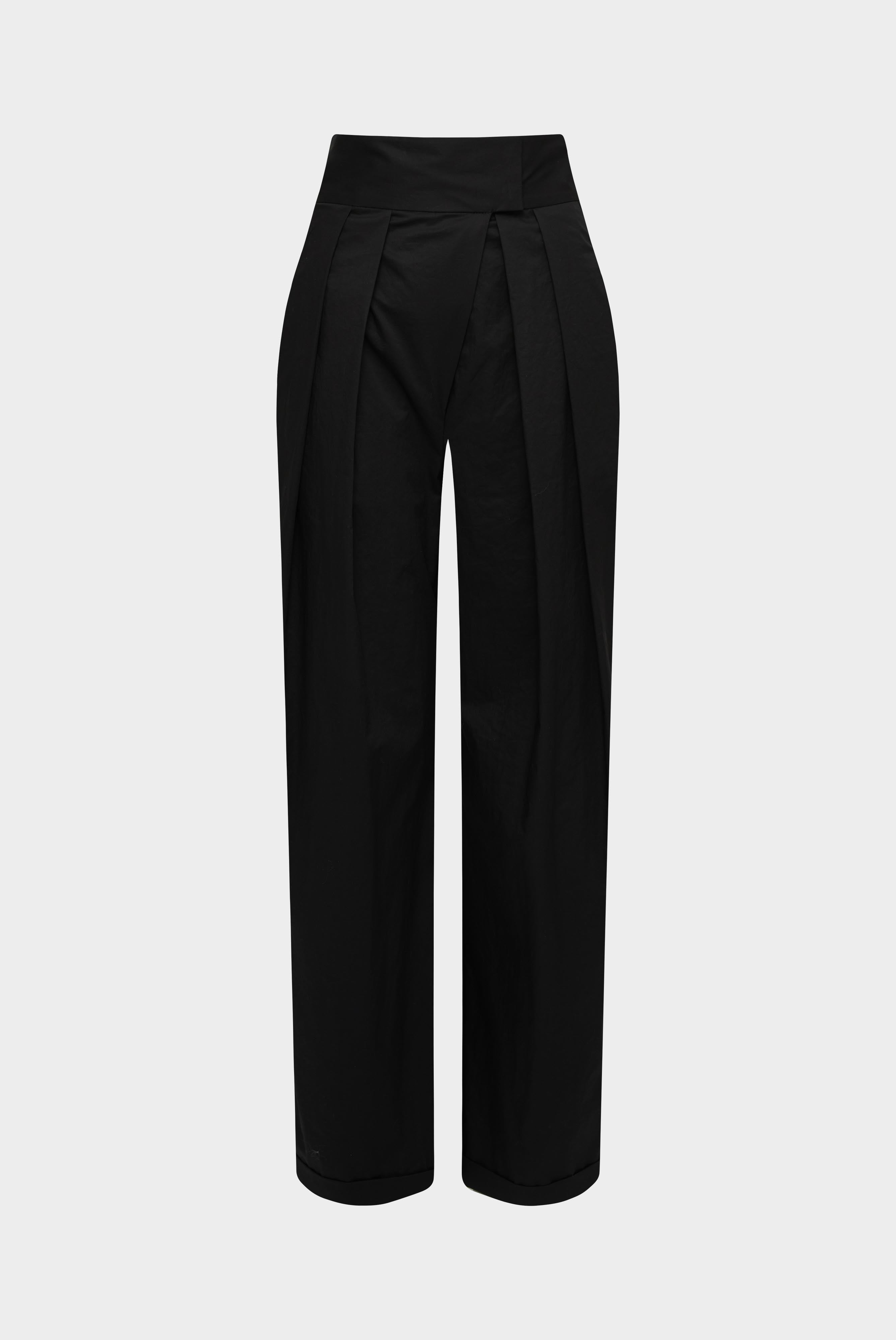 Van Laack-Elegante Damen Faltenhose aus Baumwolle Schwarz-Hosen-Black-Deal-Outlet-by-ARCHIVIST