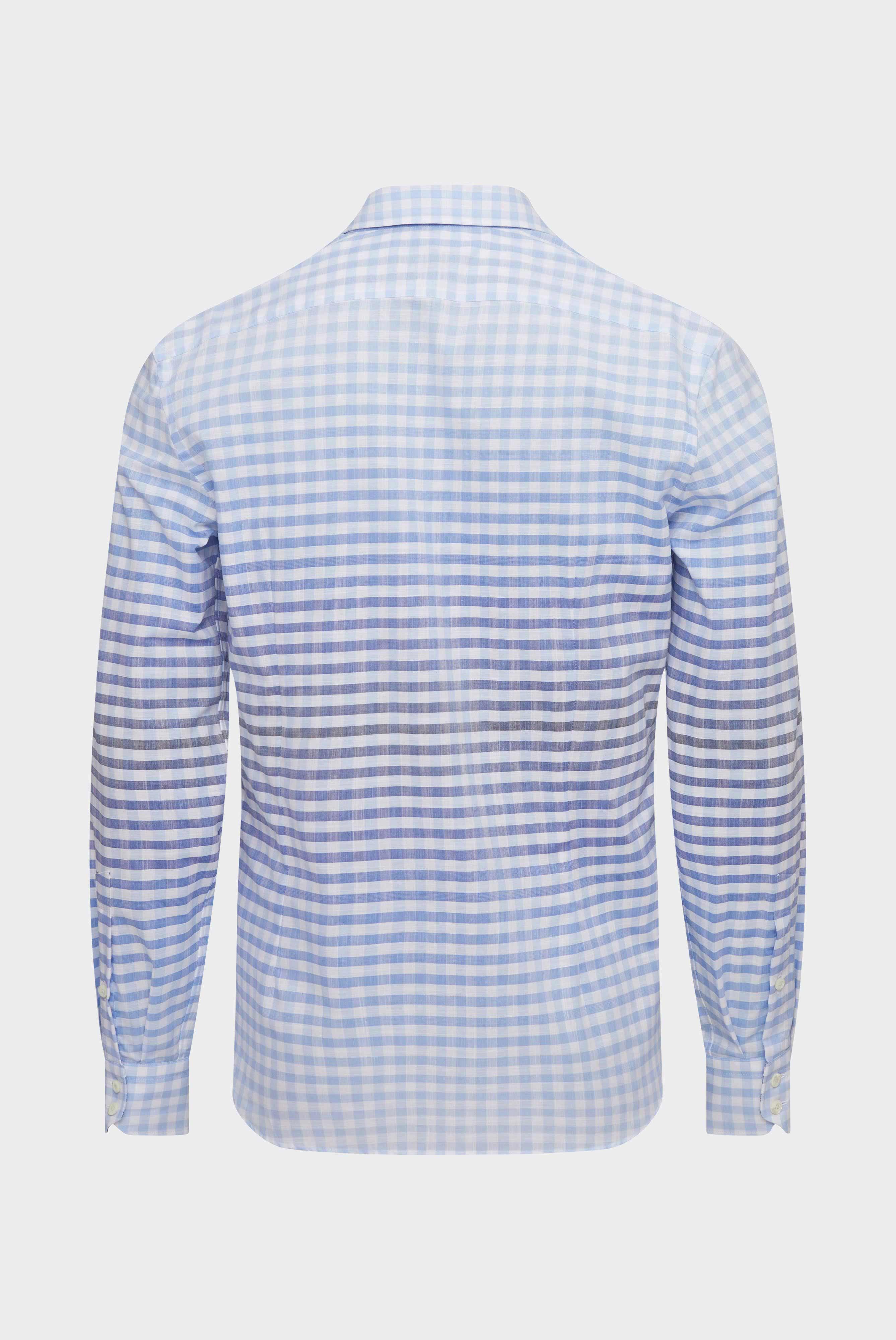 Summer shirt, slim fit, checkered blue and white